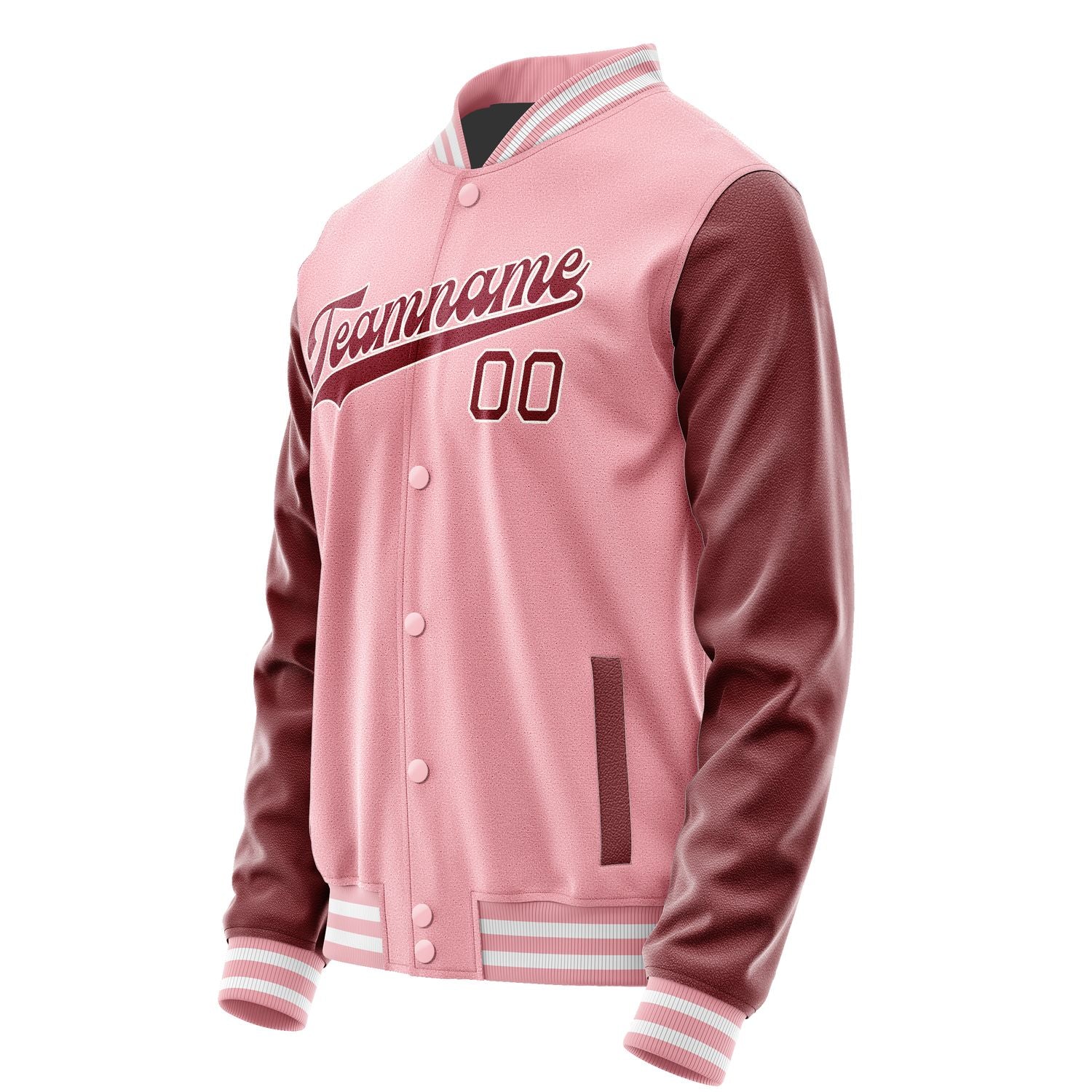 Maßgeschneidertes Rosa Karmesinrot Jacke JA2121152118B31815