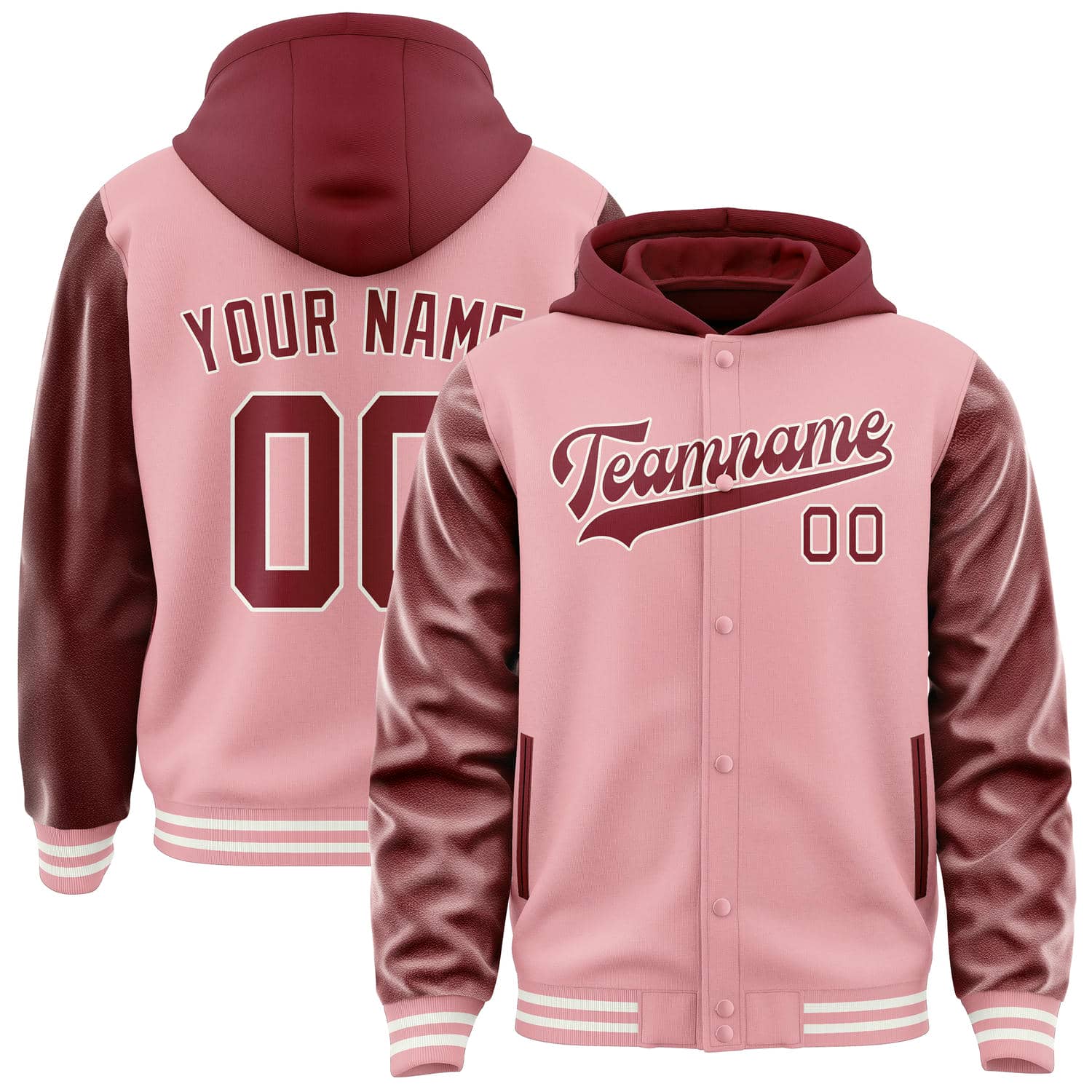 Maßgeschneidertes Rosa Karmesinrot Jacke JA212115211818151518