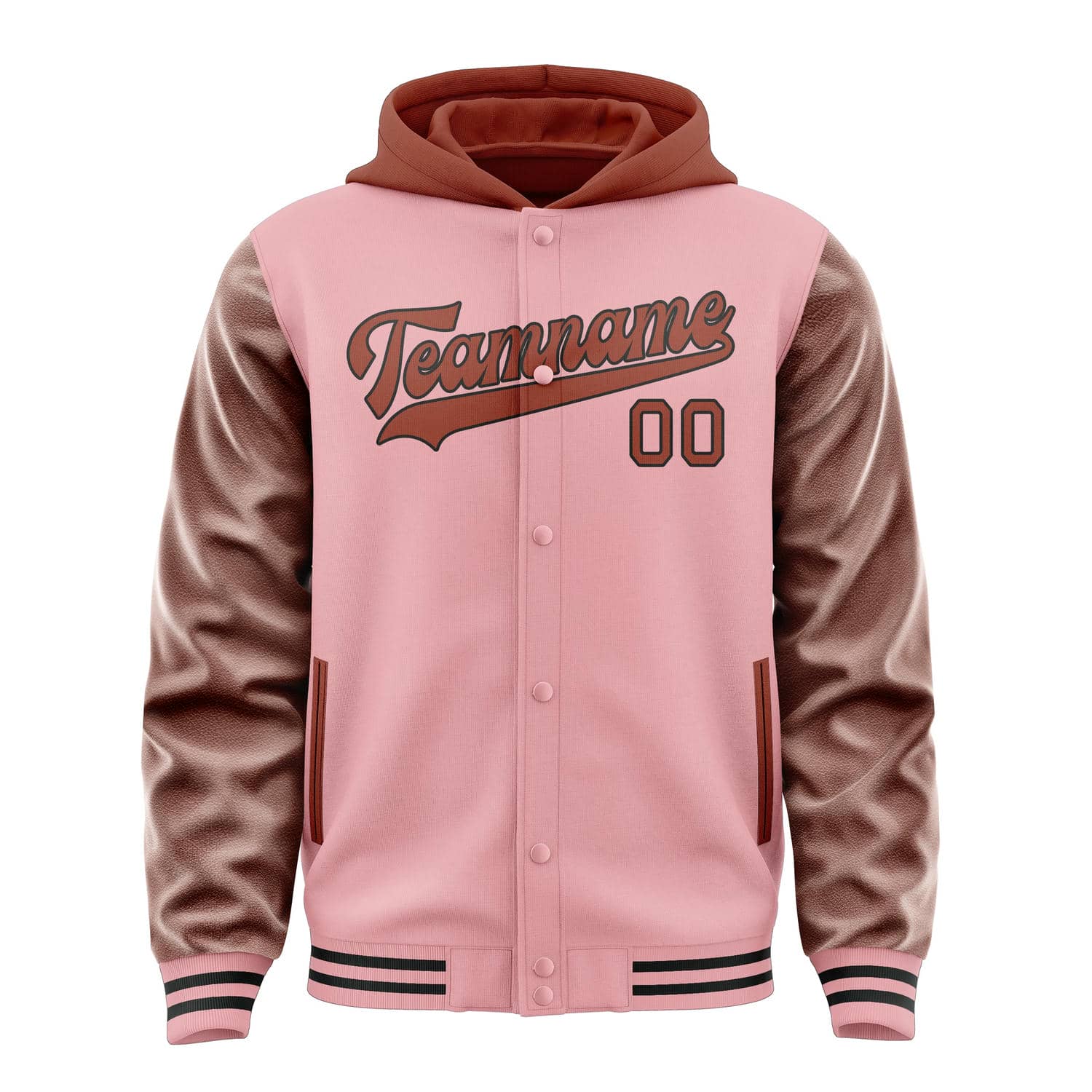 Maßgeschneidertes Rosa Korallenrot Jacke
