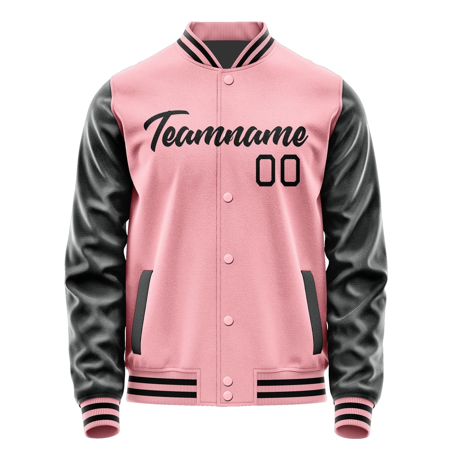 Maßgeschneidertes Rosa Schwarz Jacke Ja2121172117B21717