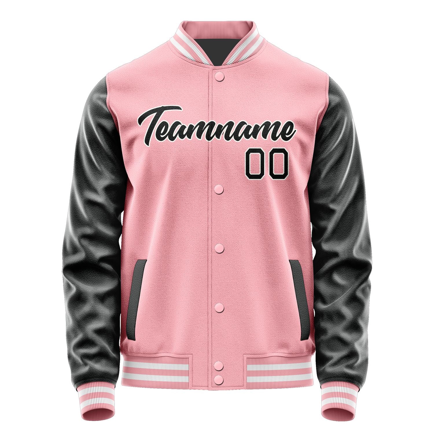Maßgeschneidertes Rosa Schwarz Jacke Ja2121172118B21817