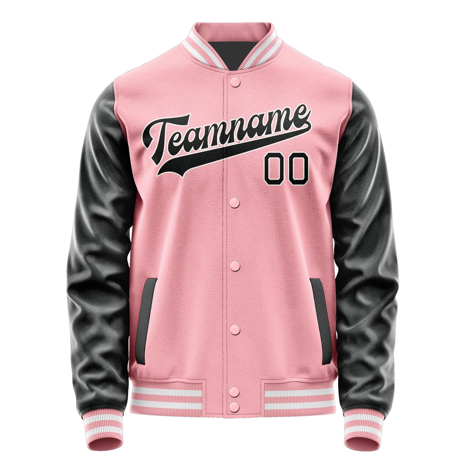 Maßgeschneidertes Rosa Schwarz Jacke JA2121172118B31817