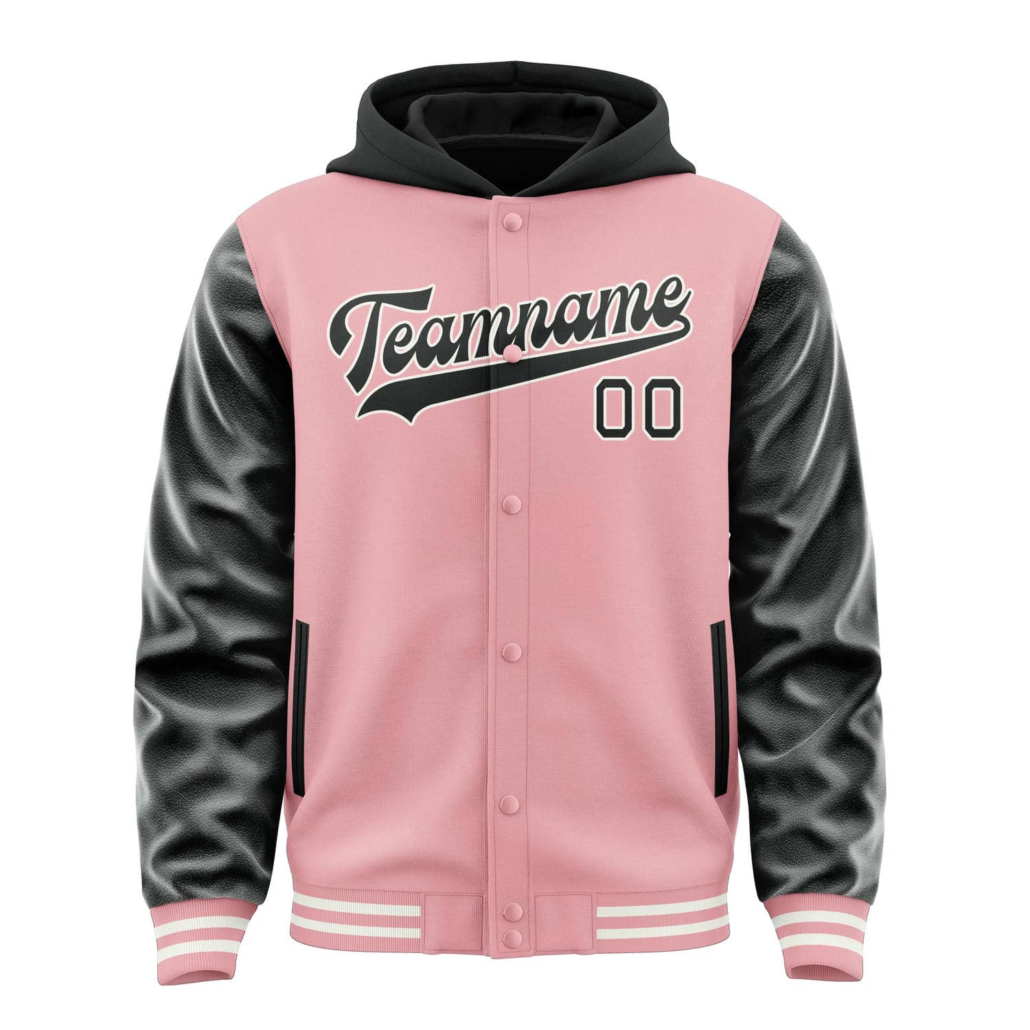 Maßgeschneidertes Rosa Schwarz Jacke