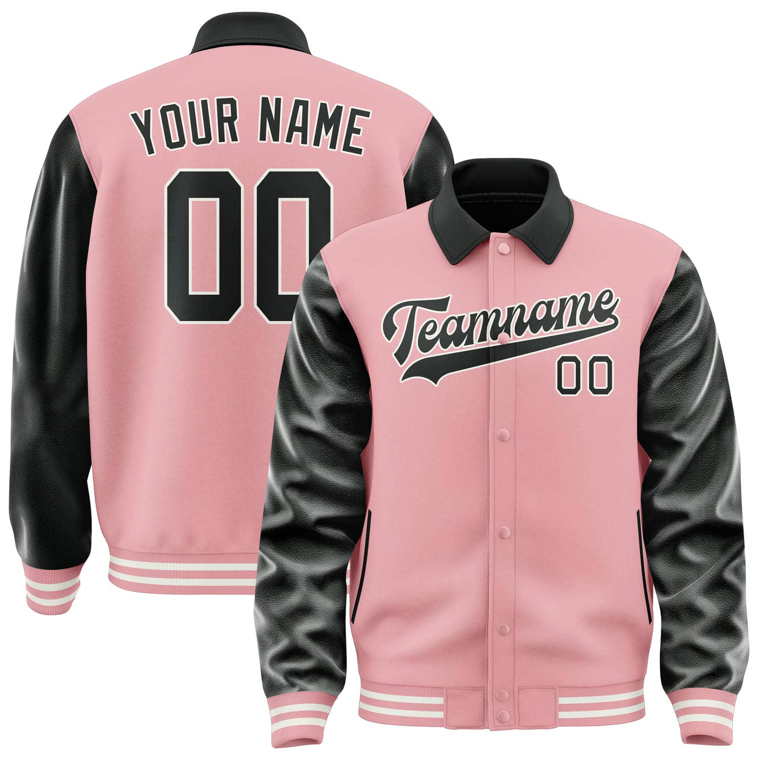 Maßgeschneidertes Rosa Schwarz Jacke JA212117211818171718
