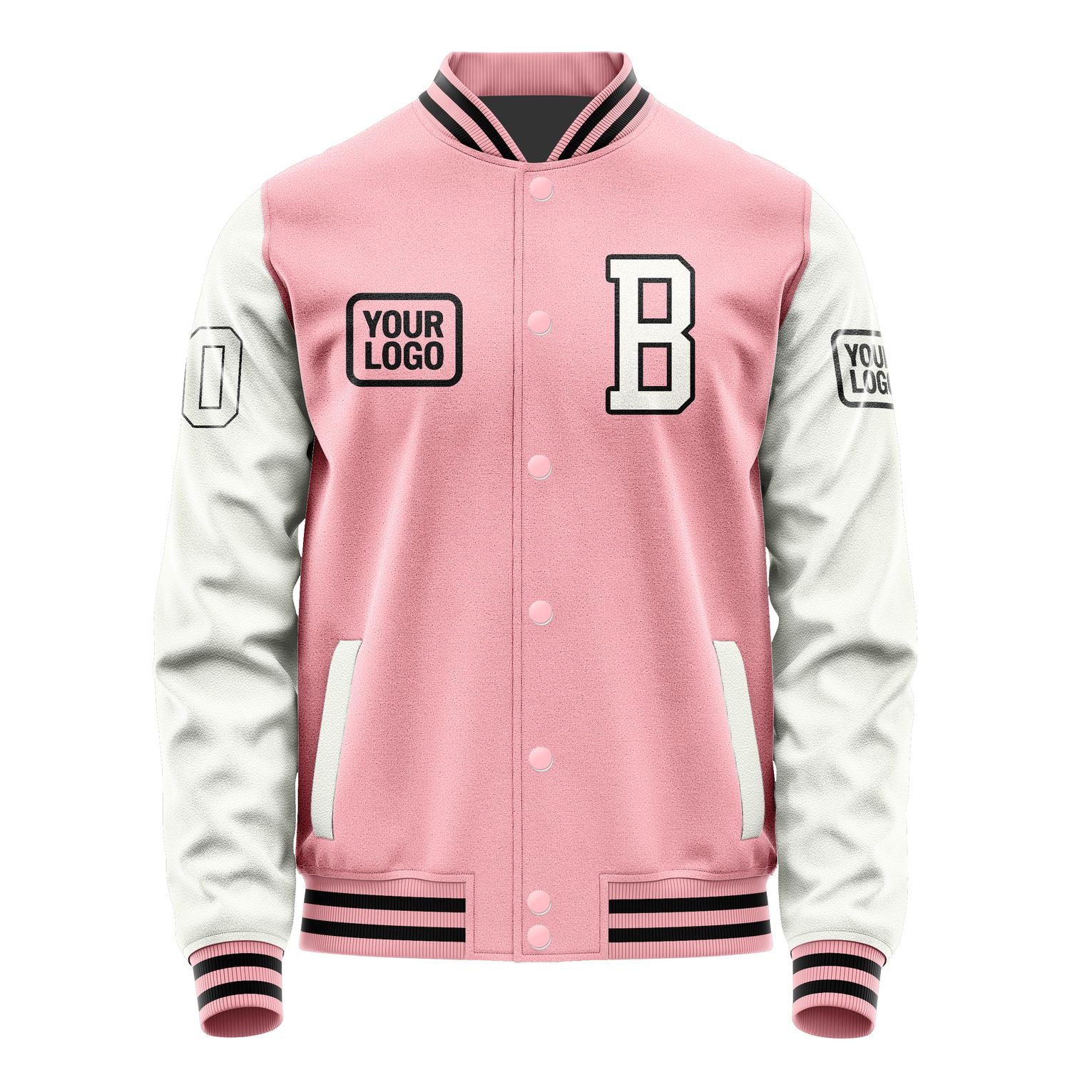 Maßgeschneidertes Rosa Weiß Jacke JA212118211717181817