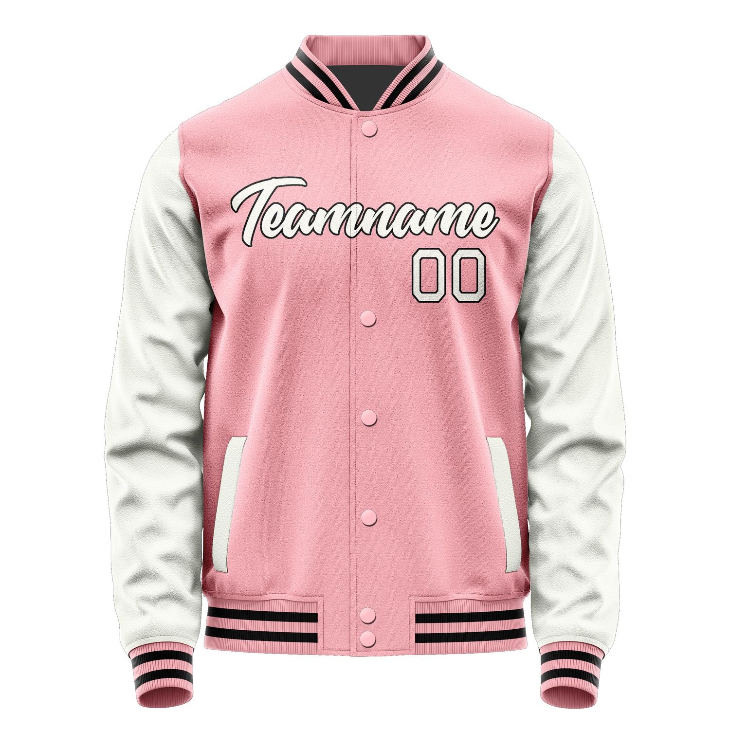 Maßgeschneidertes Rosa Weiß Jacke Ja2121182117B21718