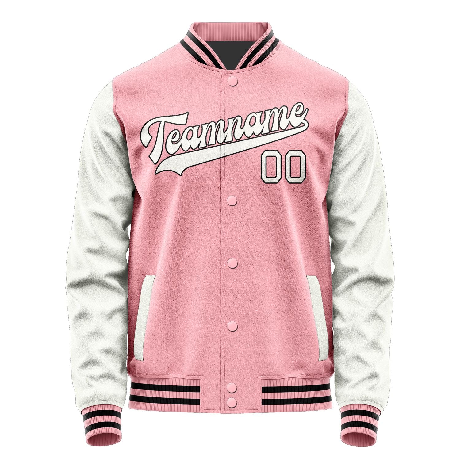Maßgeschneidertes Rosa Weiß Jacke JA2121182117B31718