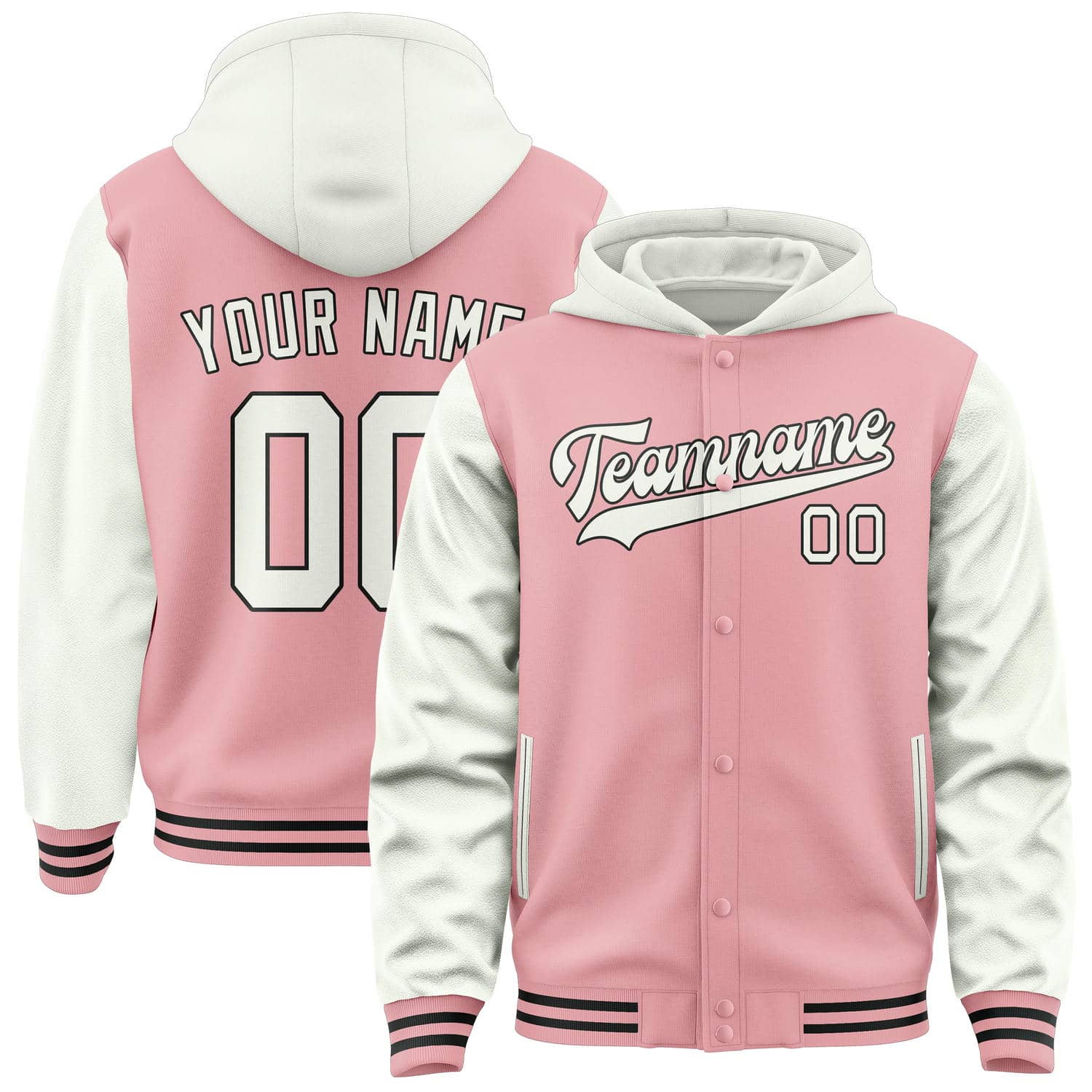 Maßgeschneidertes Rosa Weiß Jacke JA212118211717181817