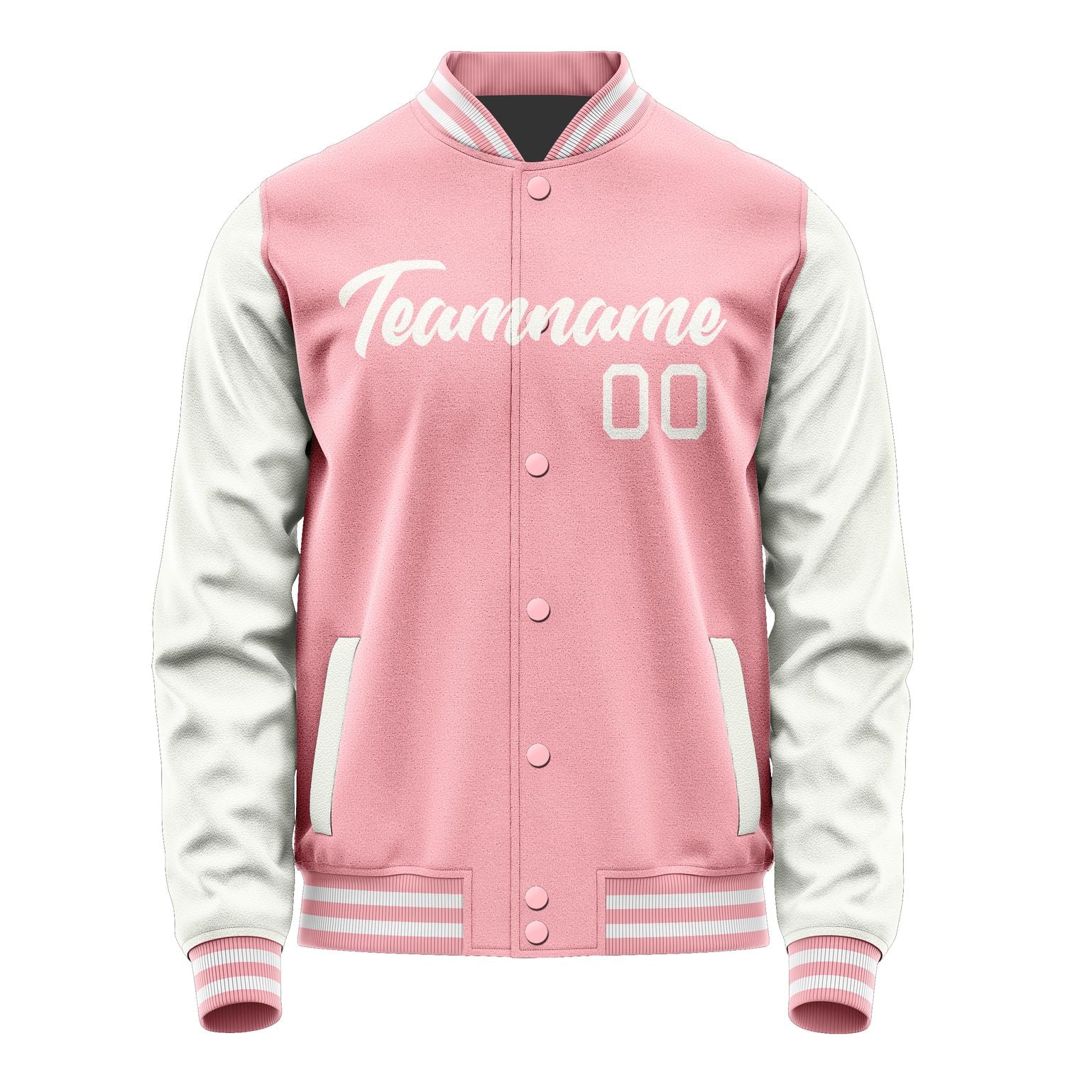 Maßgeschneidertes Rosa Weiß Jacke Ja2121182118B21818