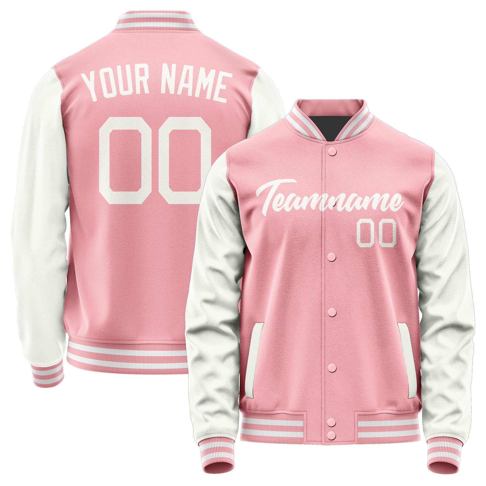 Maßgeschneidertes Rosa Weiß Jacke Ja2121182118B21818