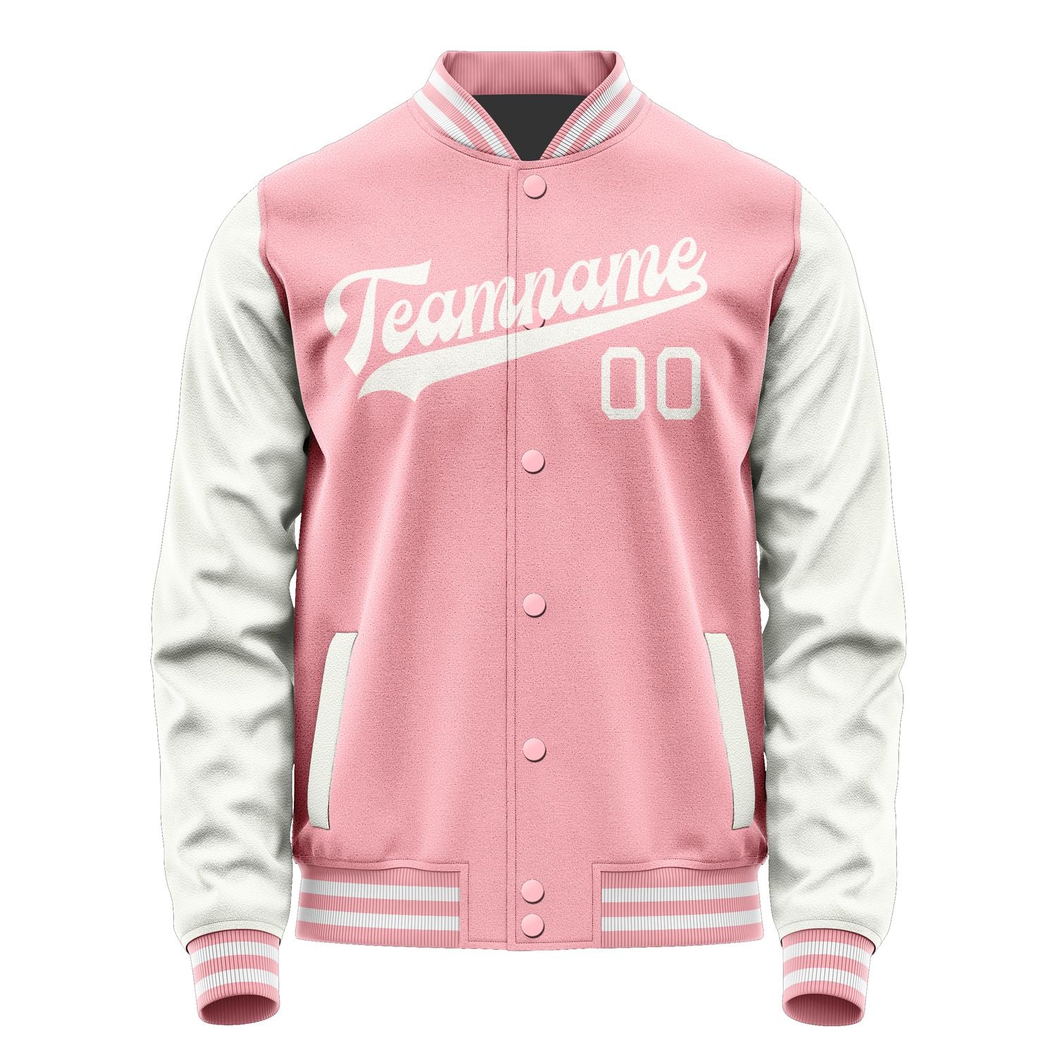 Maßgeschneidertes Rosa Weiß Jacke JA2121182118B31818