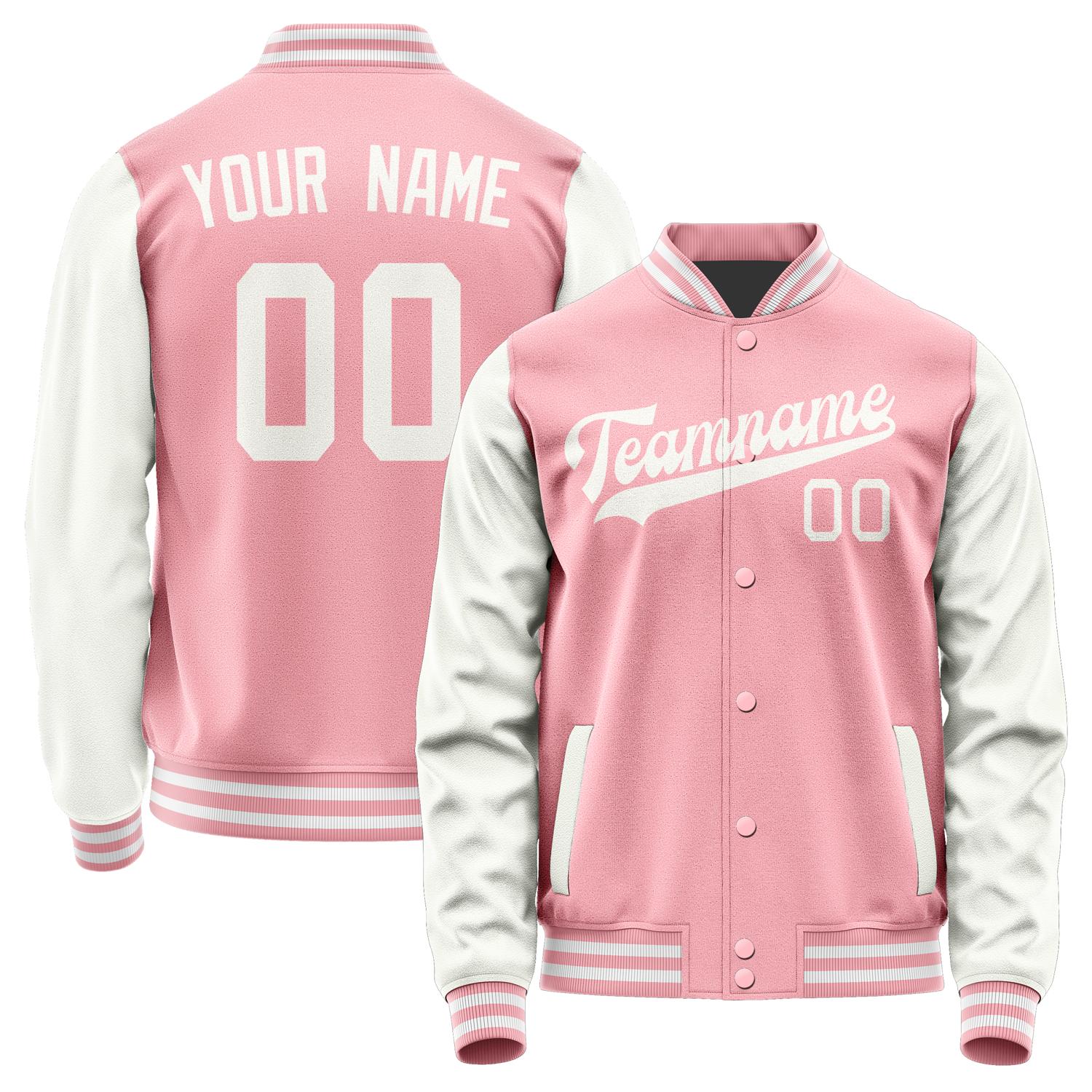 Maßgeschneidertes Rosa Weiß Jacke JA2121182118B31818