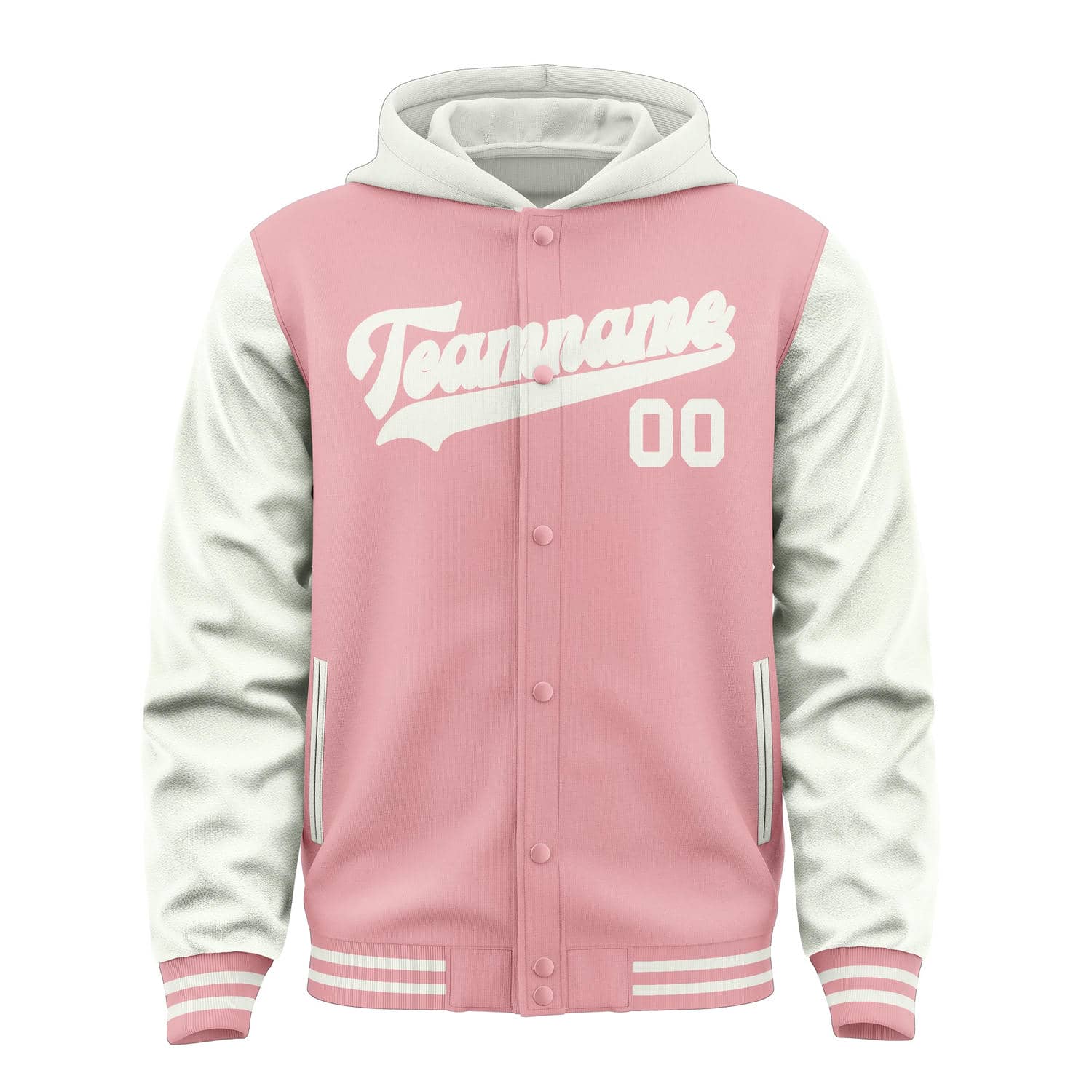 Maßgeschneidertes Rosa Weiß Jacke