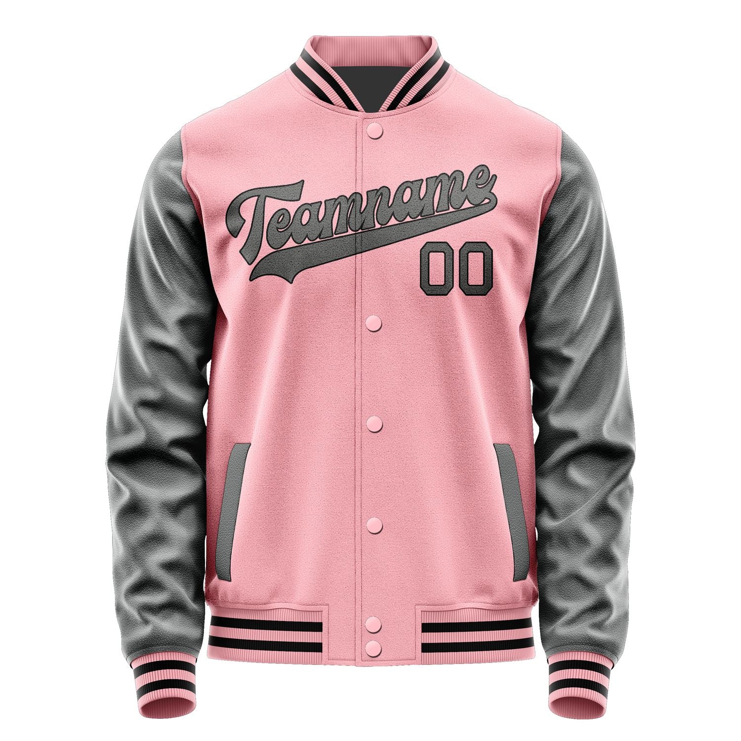 Maßgeschneidertes Rosa Dunkelgrau Jacke JA2121202117B31720