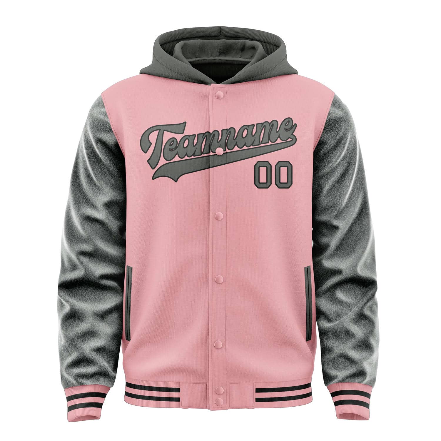 Maßgeschneidertes Rosa Dunkelgrau Jacke