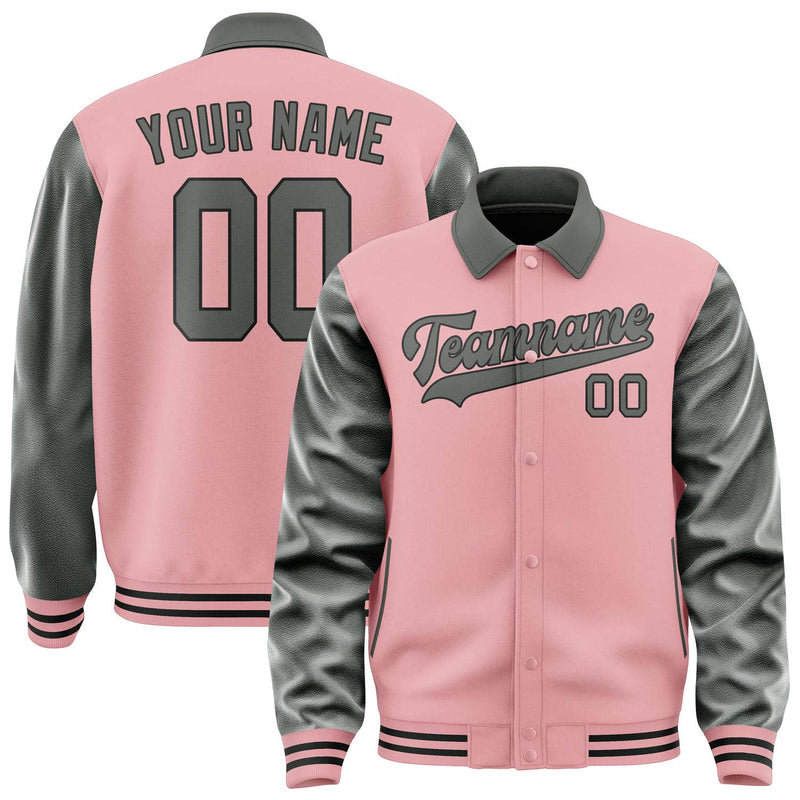 Maßgeschneidertes Rosa Dunkelgrau Jacke JA212120211717202017