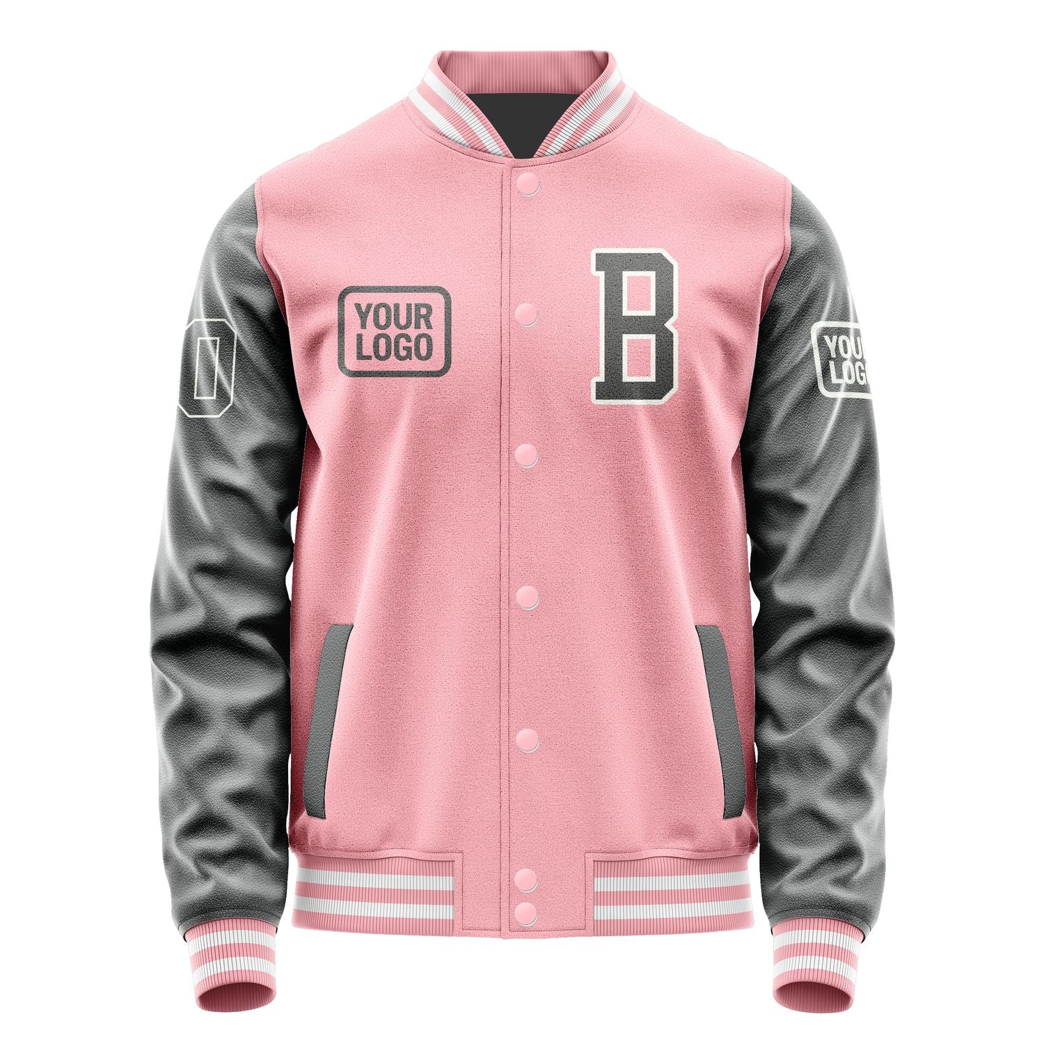 Maßgeschneidertes Rosa Dunkelgrau Jacke JA212120211818202018