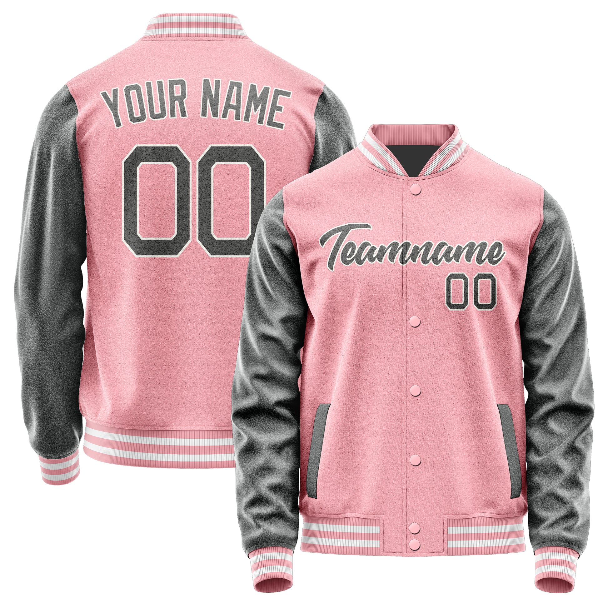 Maßgeschneidertes Rosa Dunkelgrau Jacke Ja2121202118B21820