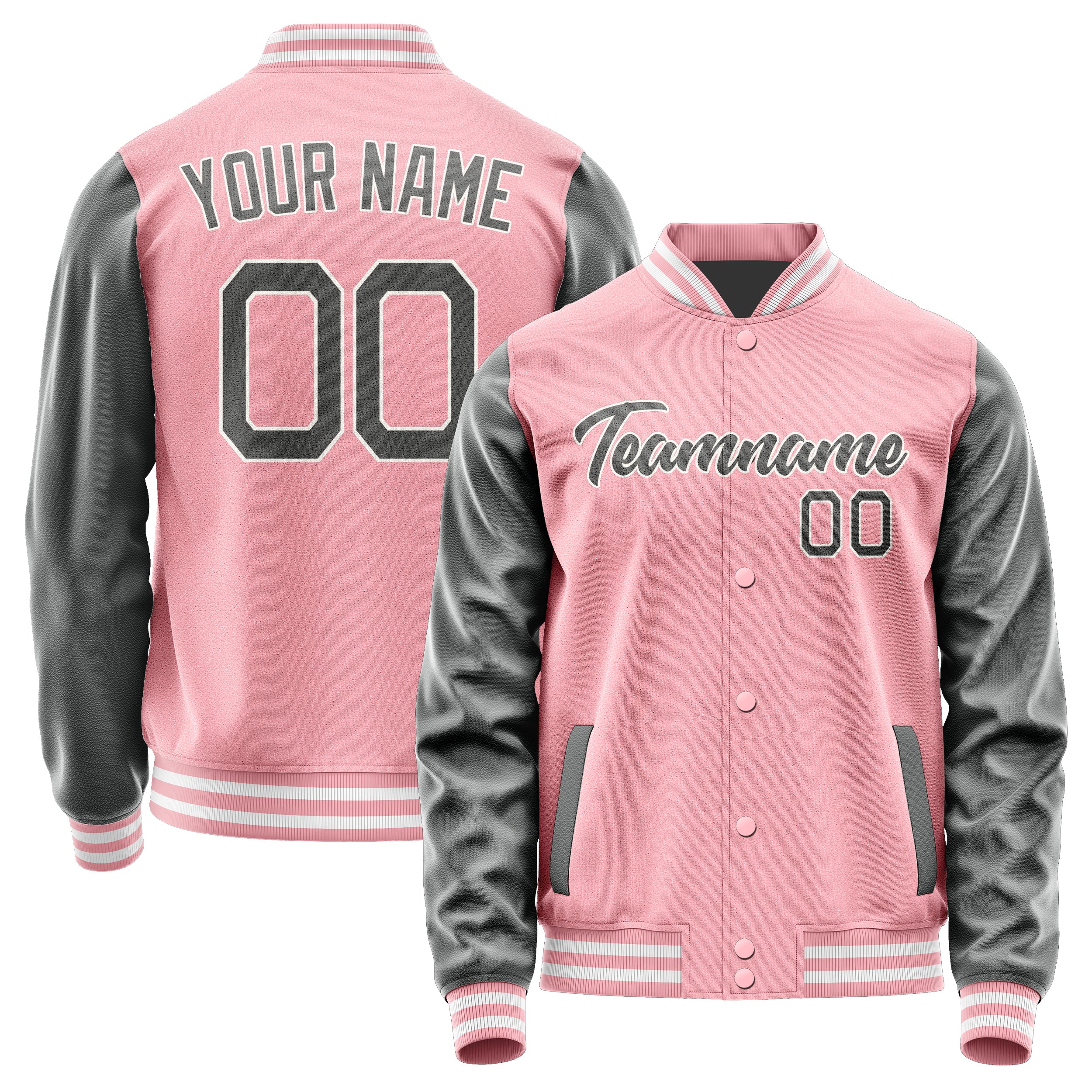 Maßgeschneidertes Rosa Dunkelgrau Jacke Ja2121202118B21820