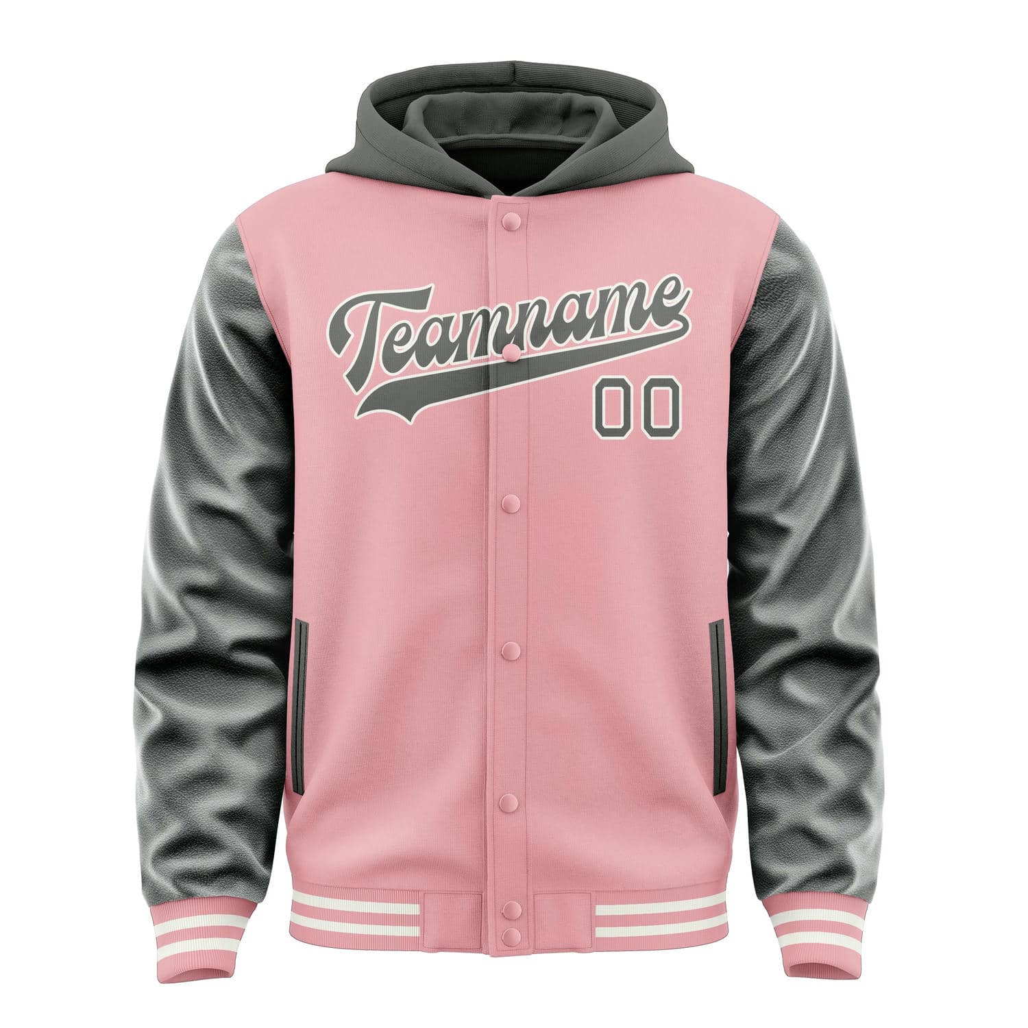 Maßgeschneidertes Rosa Dunkelgrau Jacke