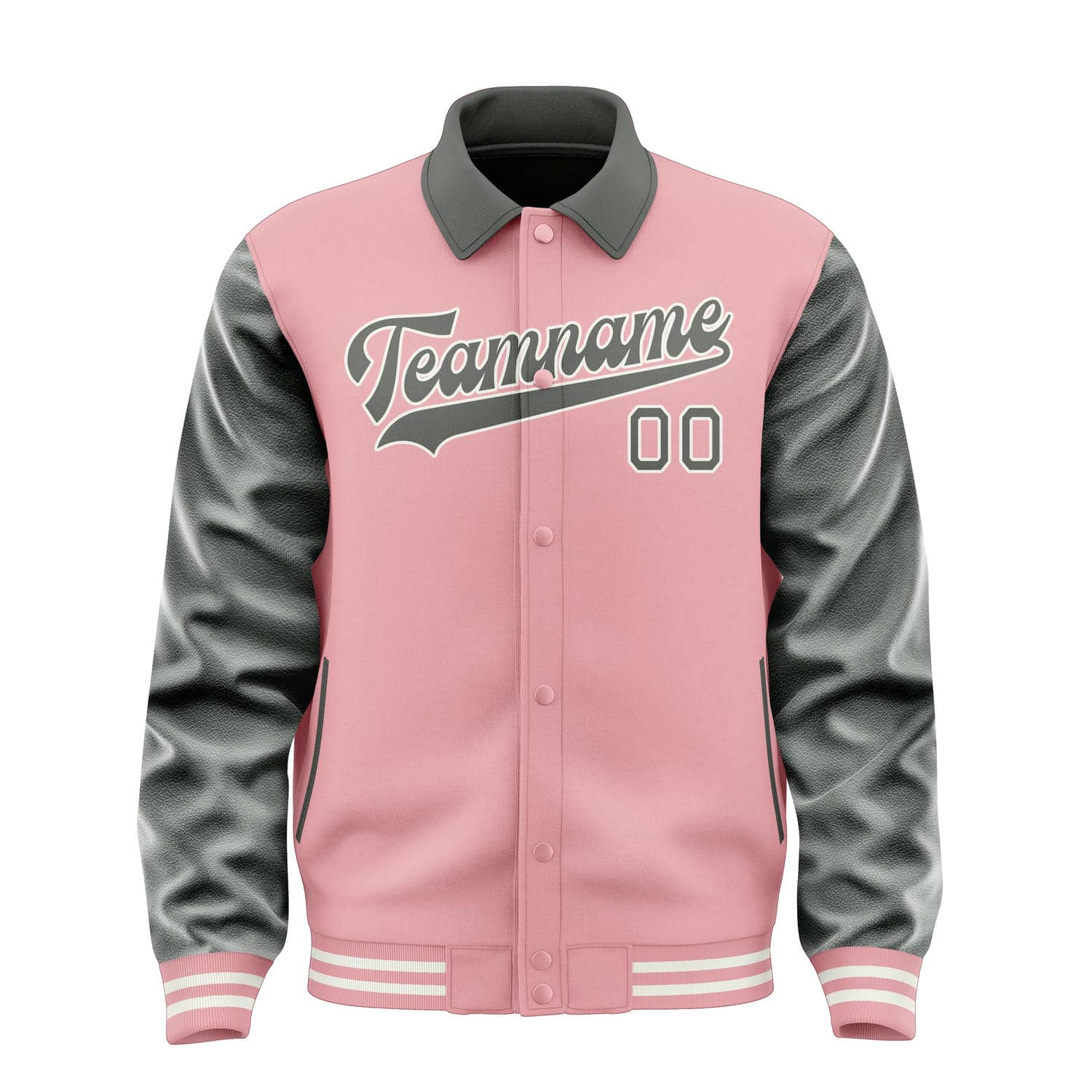 Maßgeschneidertes Rosa Dunkelgrau Jacke
