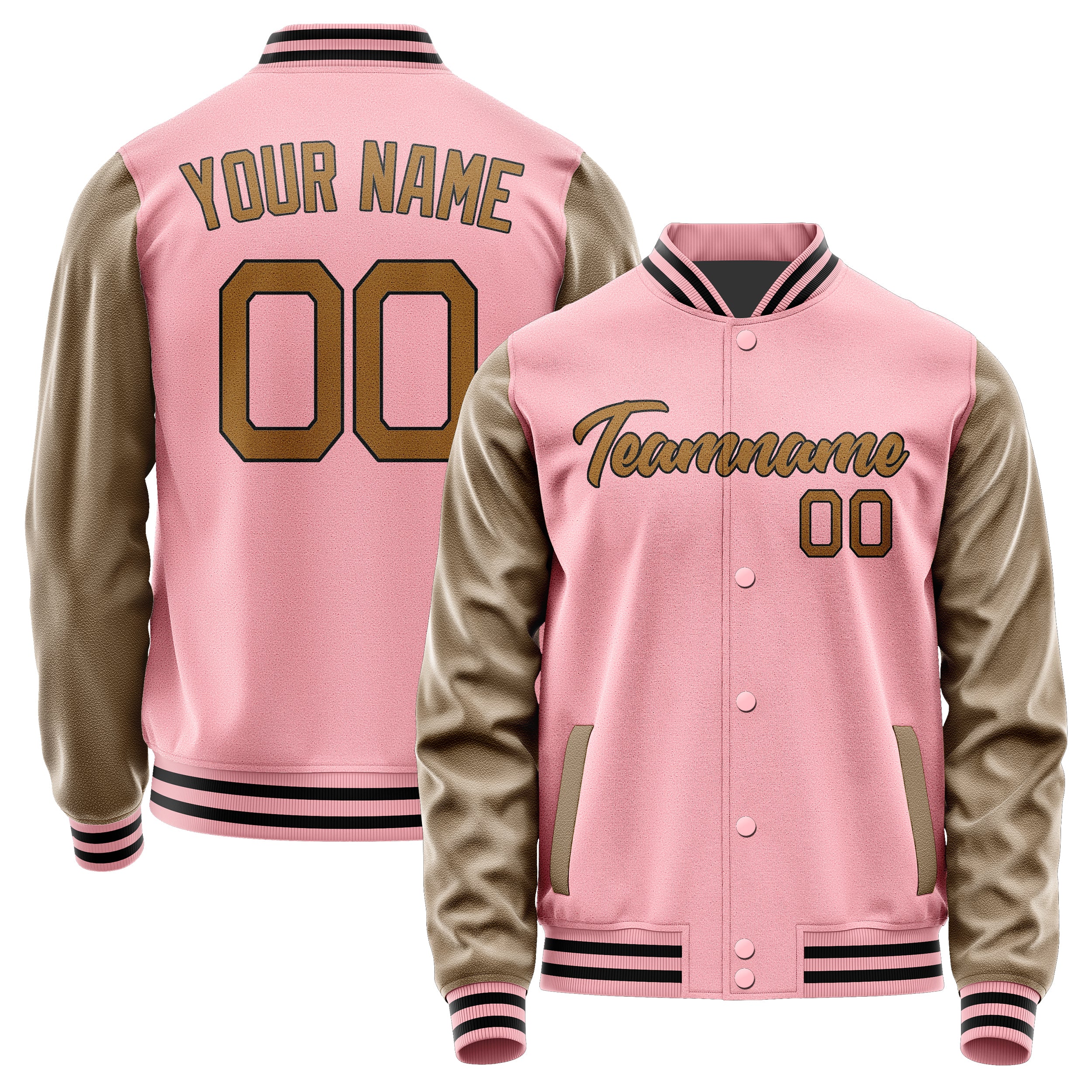 Maßgeschneidertes Rosa Khaki Jacke Ja2121222117B21722