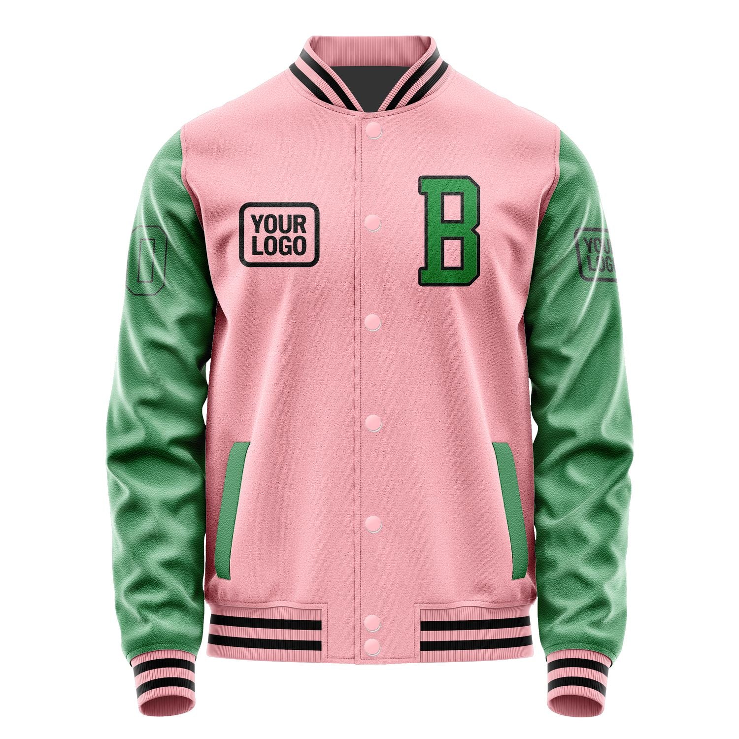 Maßgeschneidertes Rosa Smaragdgrün Jacke JA212124211717242417