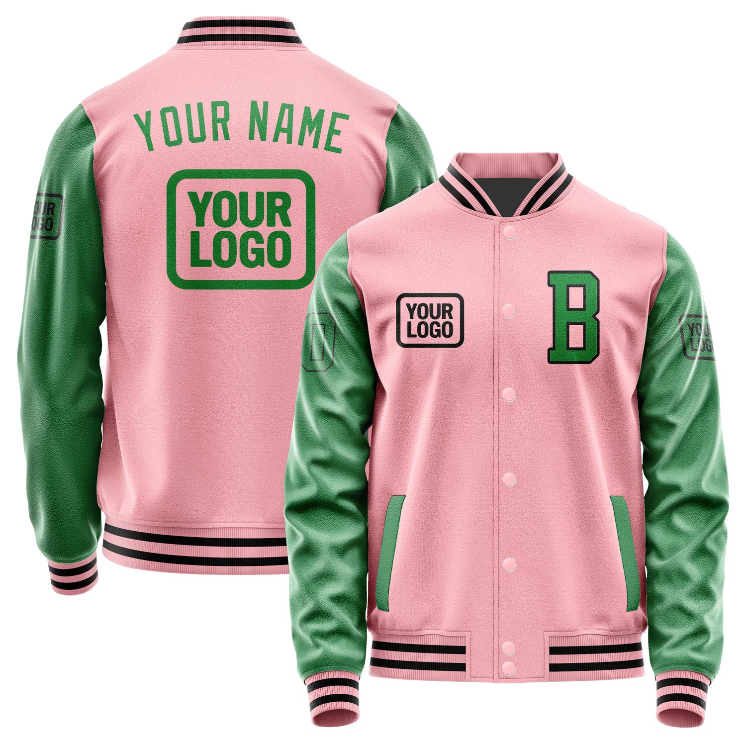 Maßgeschneidertes Rosa Smaragdgrün Jacke JA212124211717242417