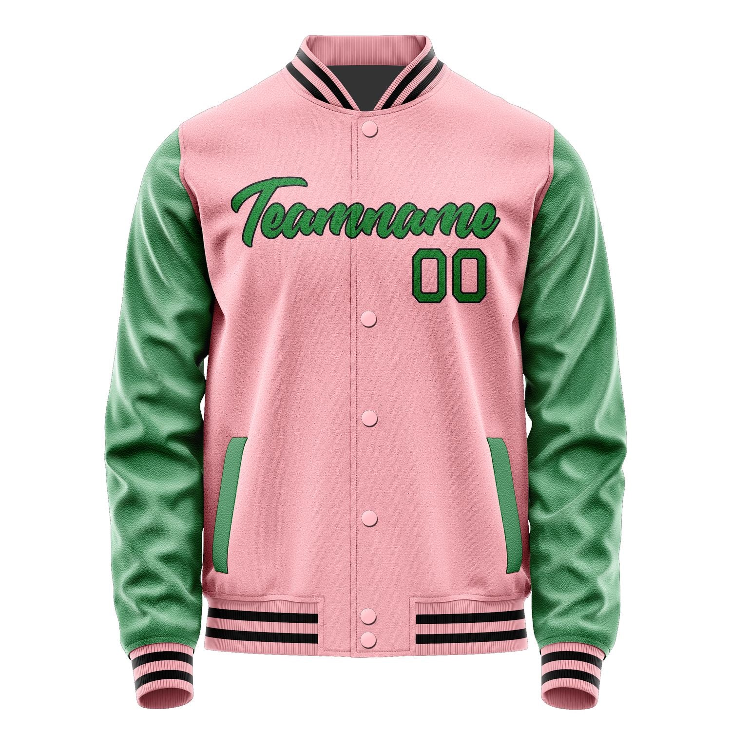 Maßgeschneidertes Rosa Smaragdgrün Jacke Ja2121242117B21724