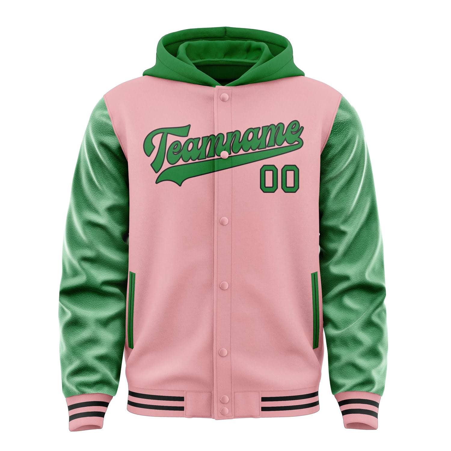 Maßgeschneidertes Rosa Smaragdgrün Jacke