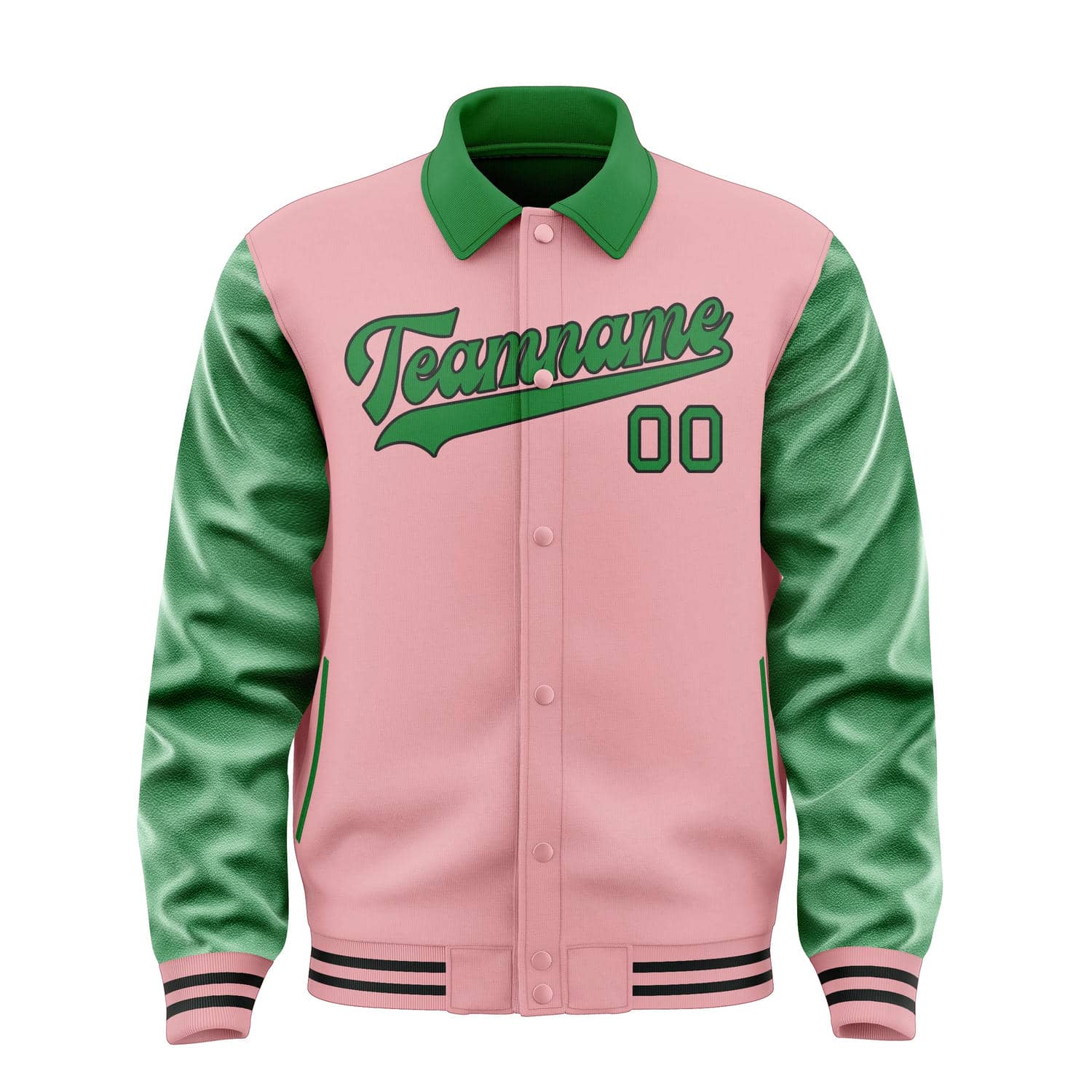 Maßgeschneidertes Rosa Smaragdgrün Jacke