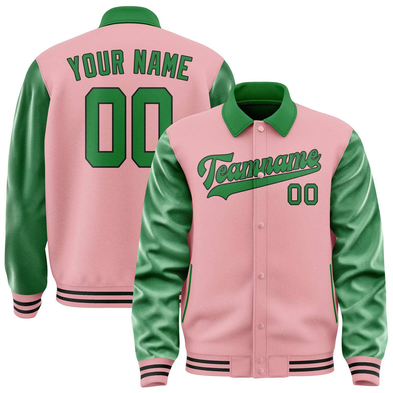 Maßgeschneidertes Rosa Smaragdgrün Jacke JA212124211717242417