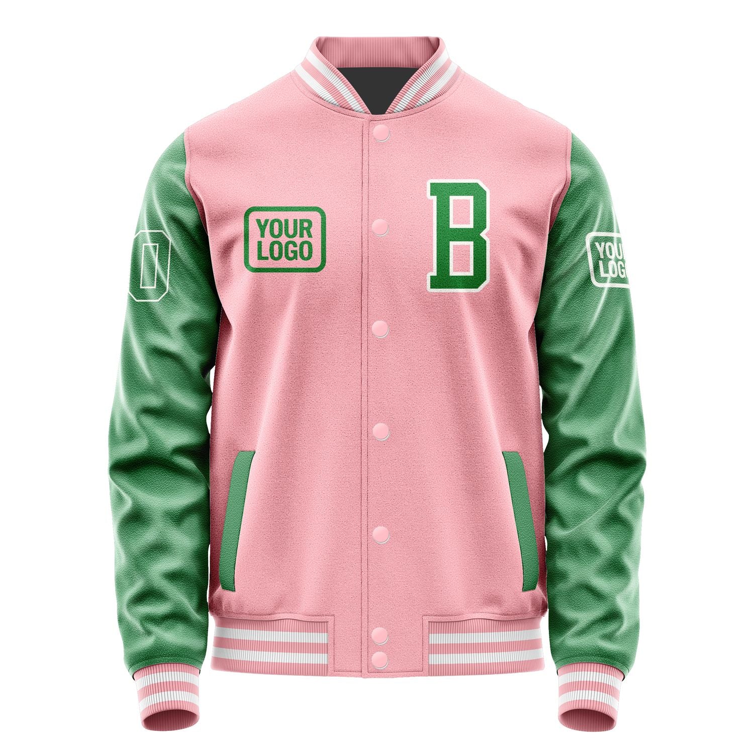 Maßgeschneidertes Rosa Smaragdgrün Jacke JA212124211818242418