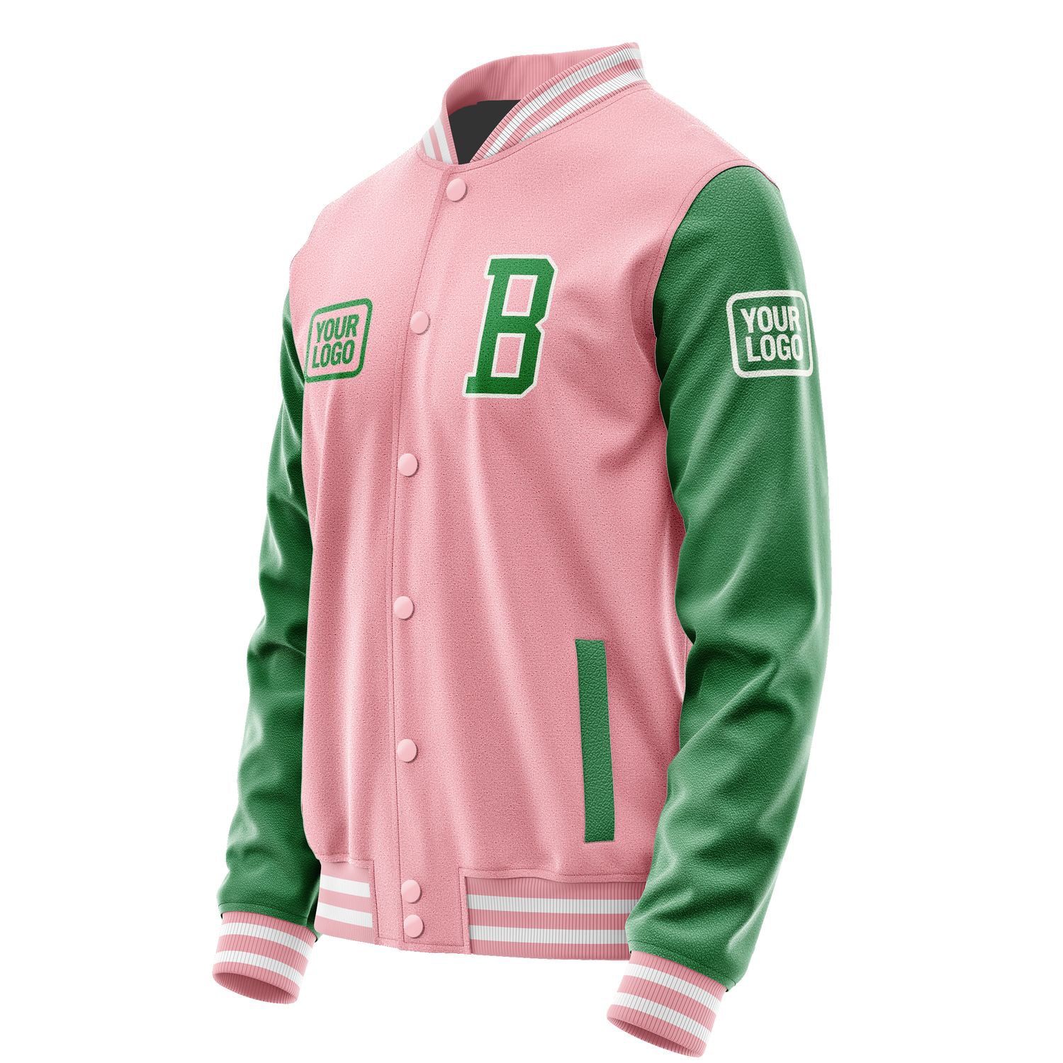 Maßgeschneidertes Rosa Smaragdgrün Jacke JA212124211818242418