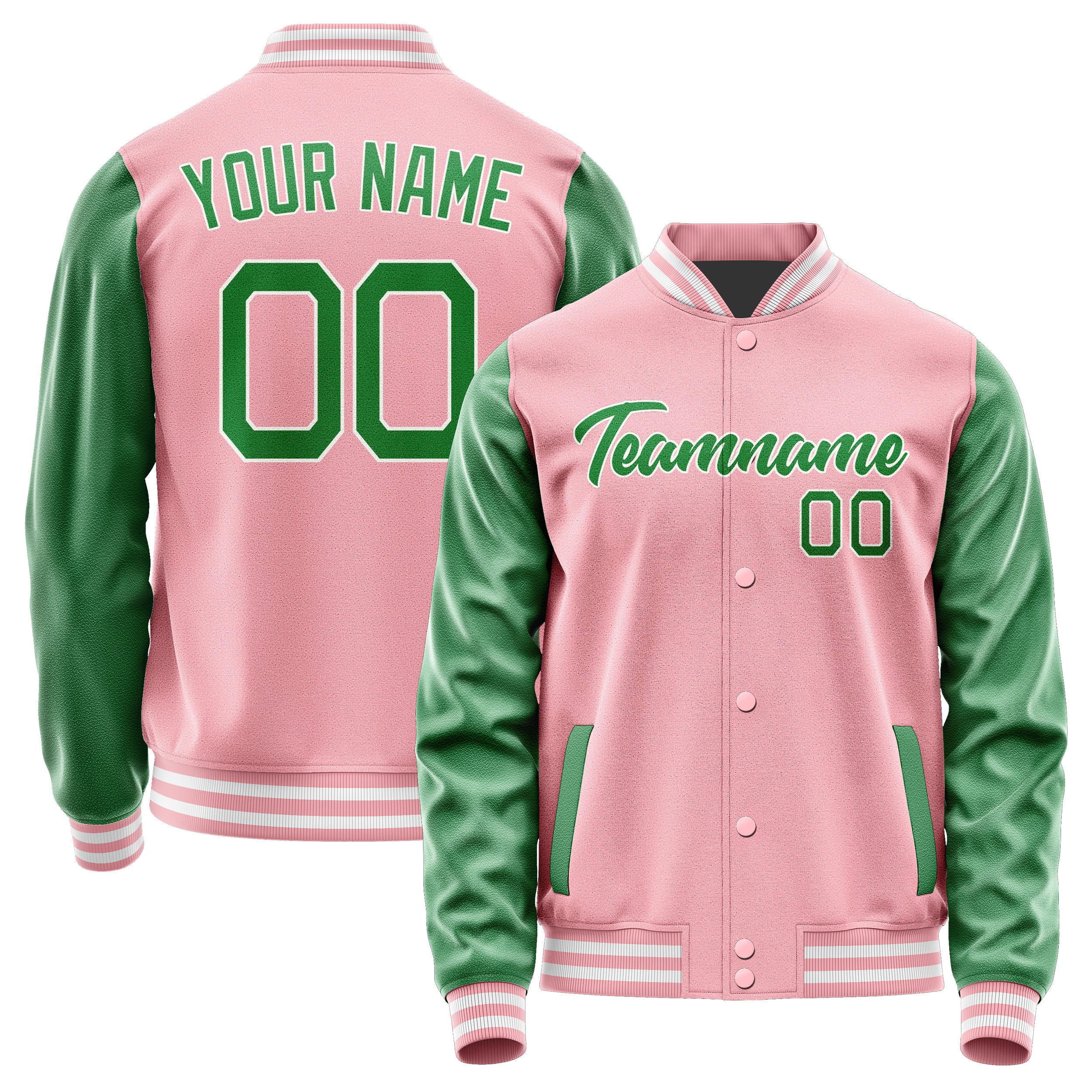 Maßgeschneidertes Rosa Smaragdgrün Jacke Ja2121242118B21824