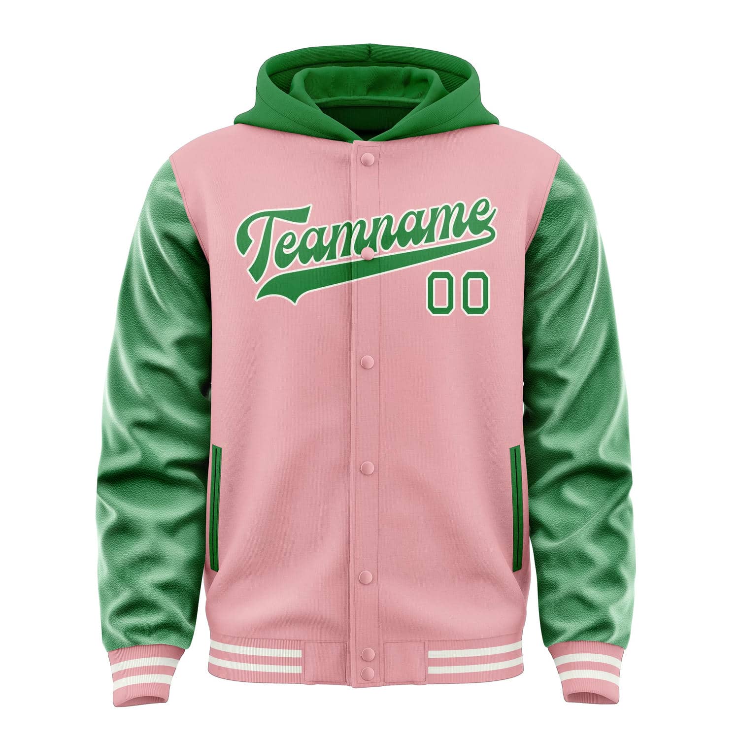 Maßgeschneidertes Rosa Smaragdgrün Jacke
