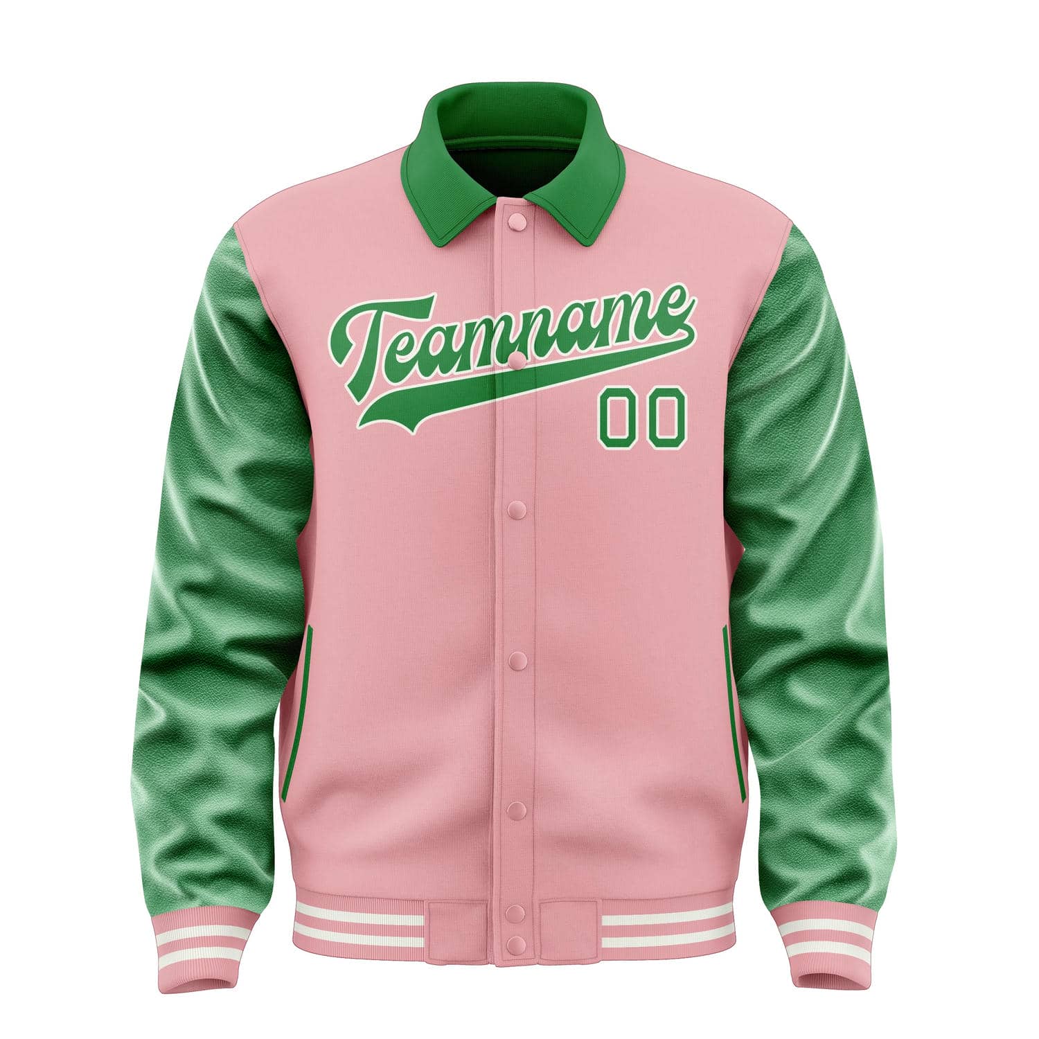 Maßgeschneidertes Rosa Smaragdgrün Jacke