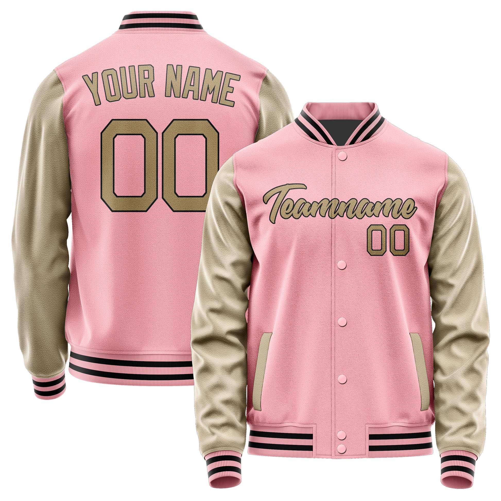 Maßgeschneidertes Rosa Hellkhaki Jacke Ja2121252117B21725