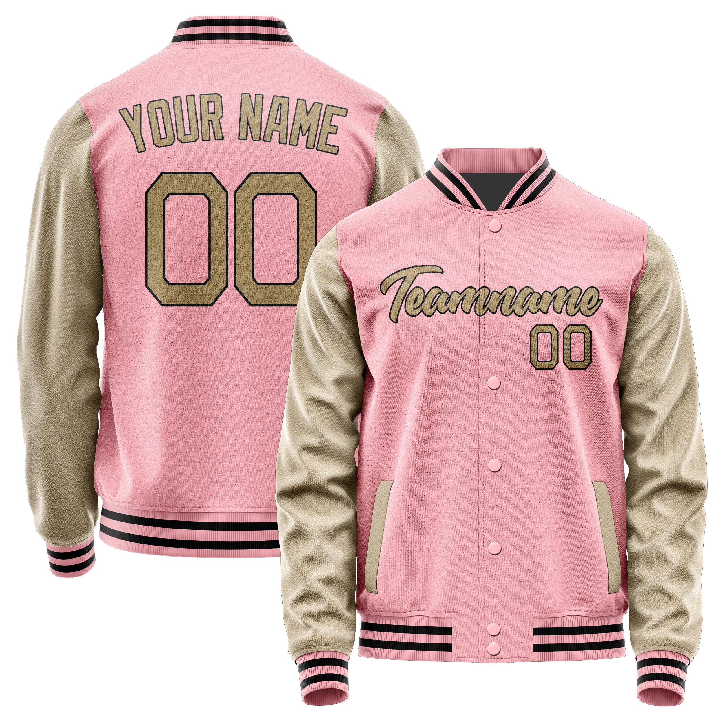 Maßgeschneidertes Rosa Hellkhaki Jacke Ja2121252117B21725