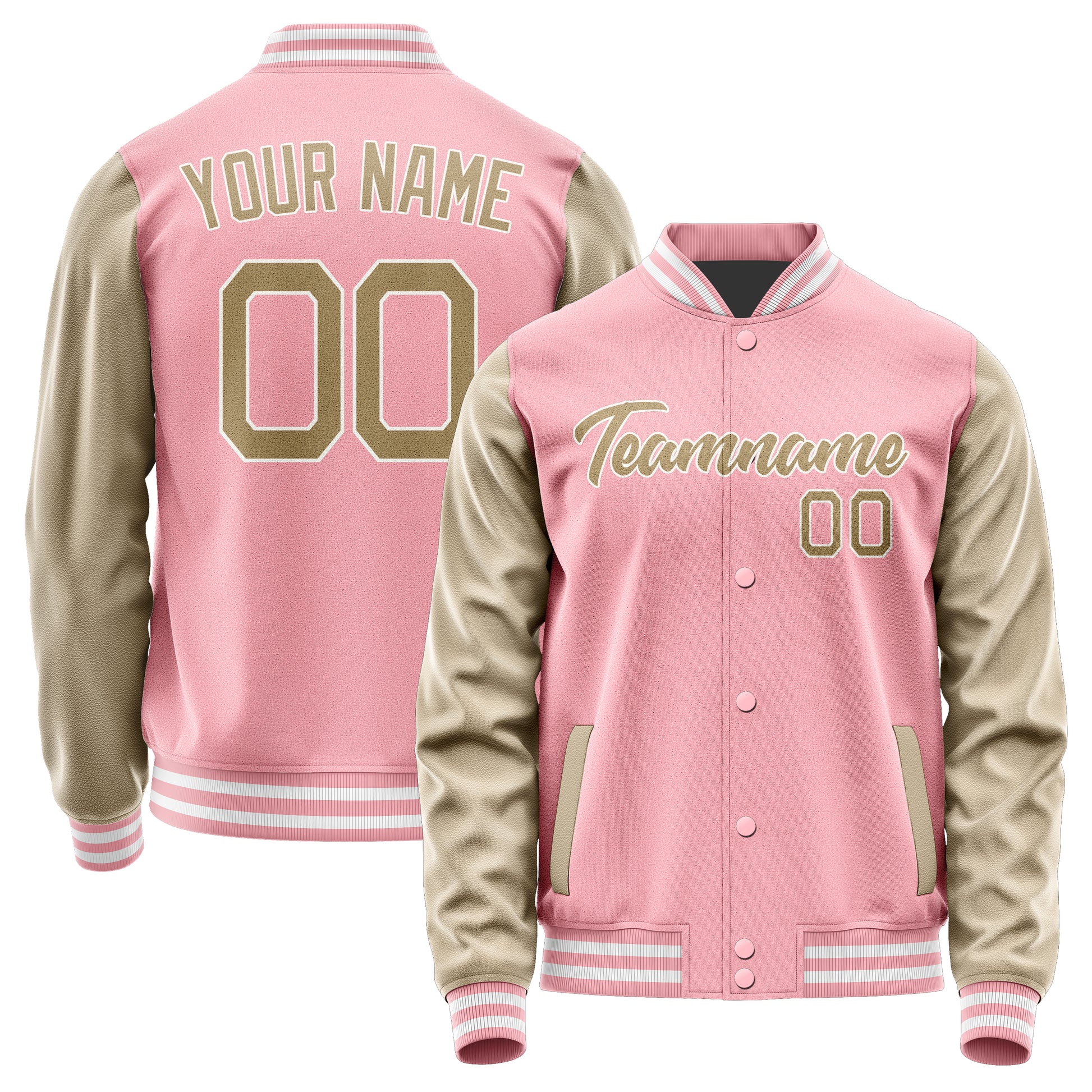 Maßgeschneidertes Rosa Hellkhaki Jacke Ja2121252118B21825