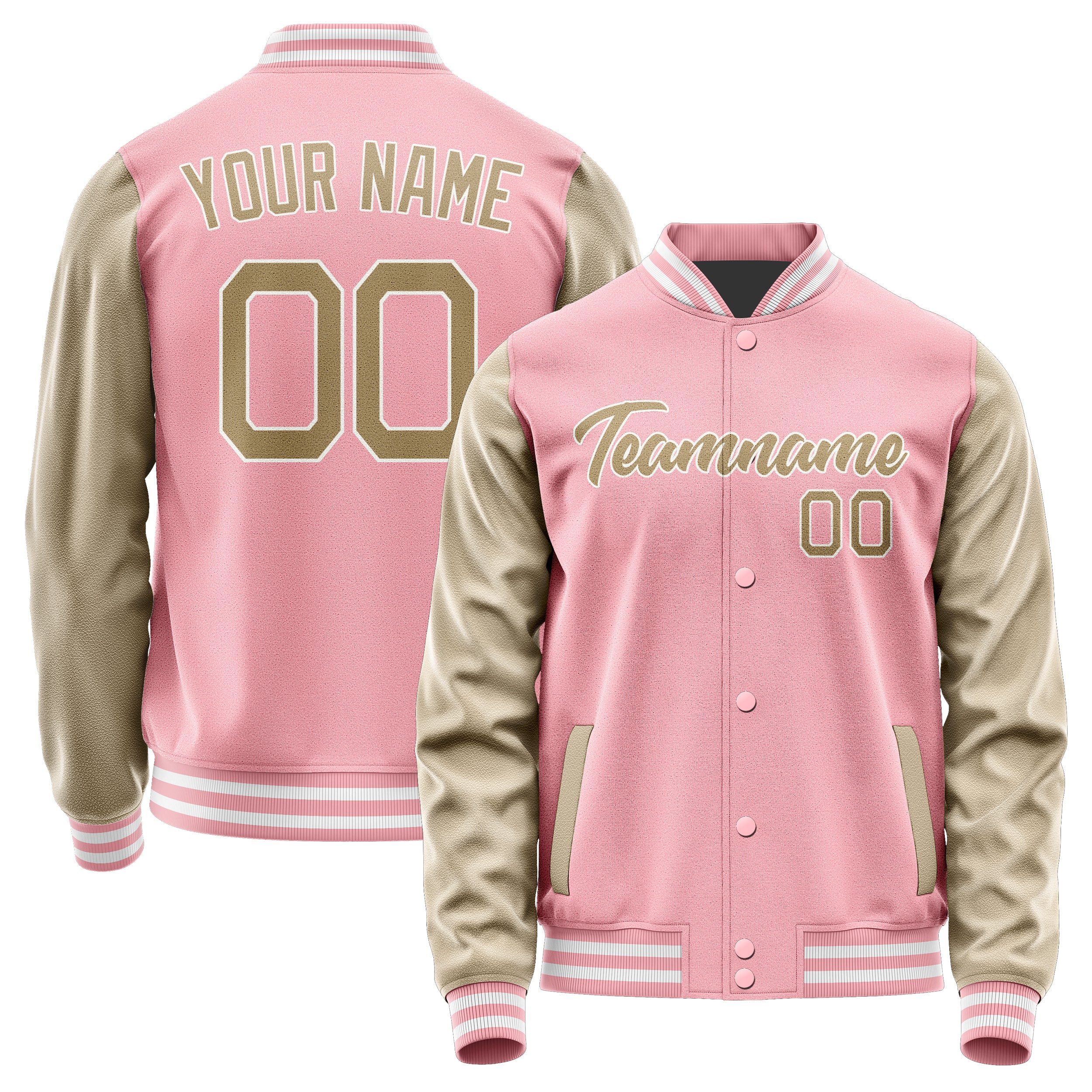 Maßgeschneidertes Rosa Hellkhaki Jacke Ja2121252118B21825