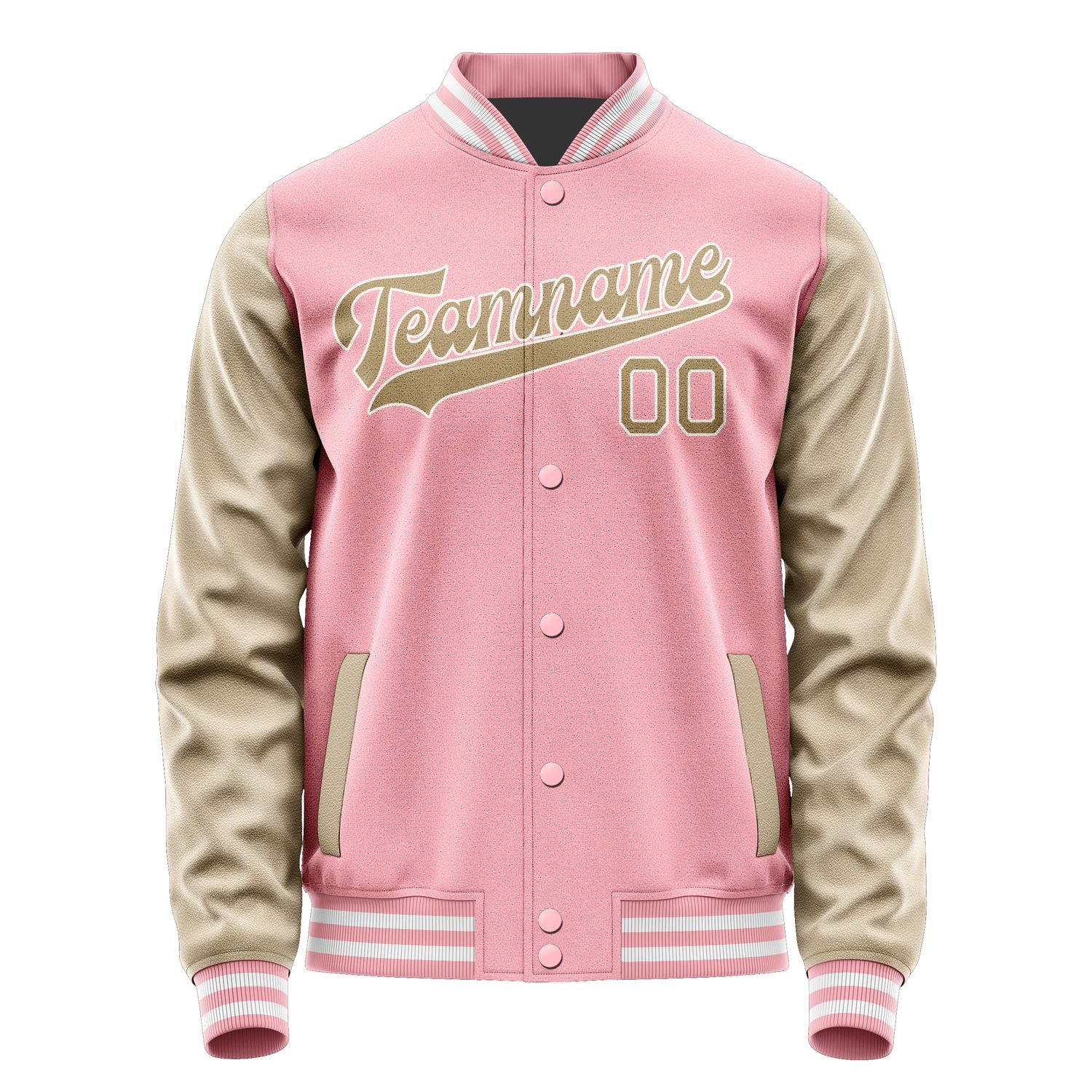 Maßgeschneidertes Rosa Hellkhaki Jacke JA2121252118B31825