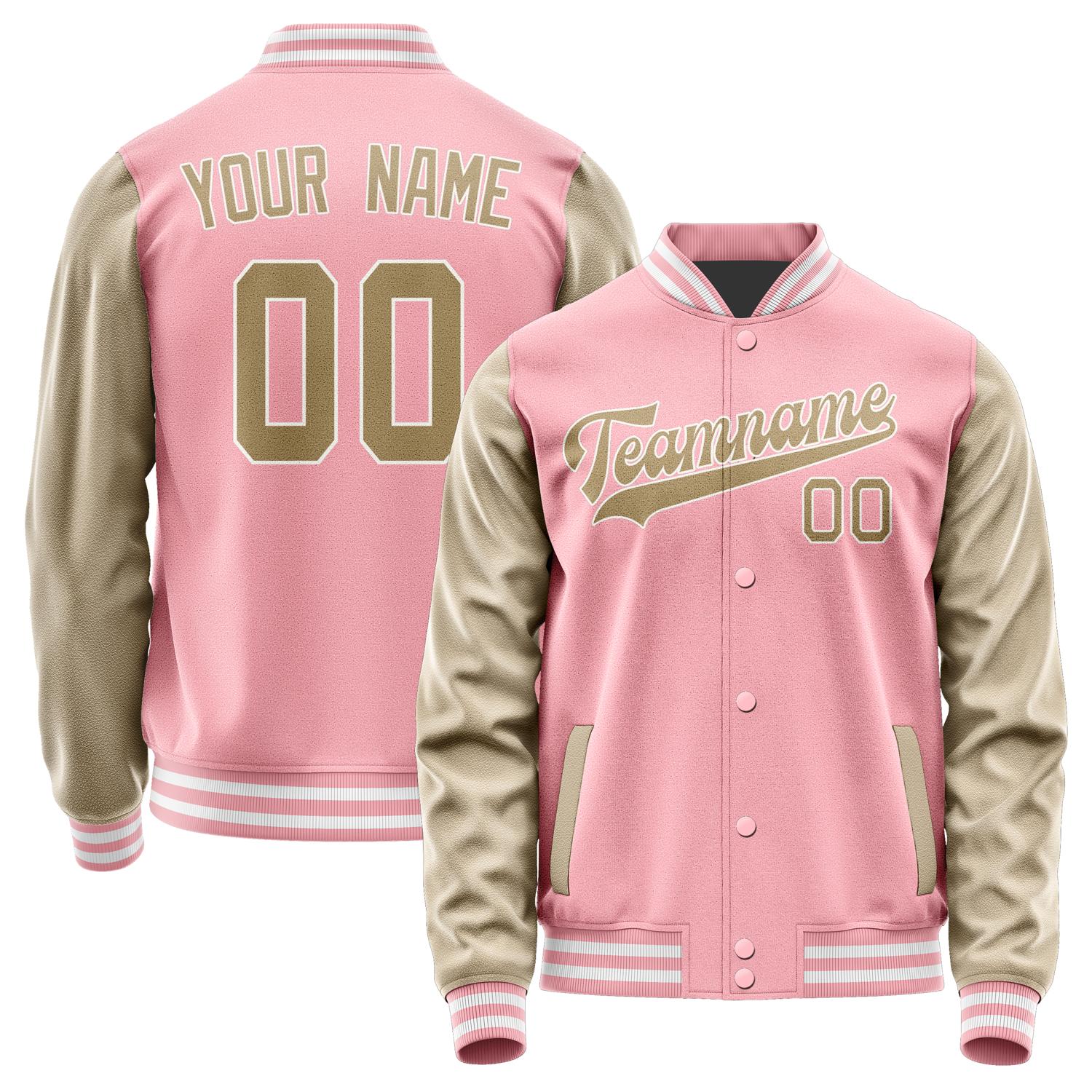 Maßgeschneidertes Rosa Hellkhaki Jacke JA2121252118B31825