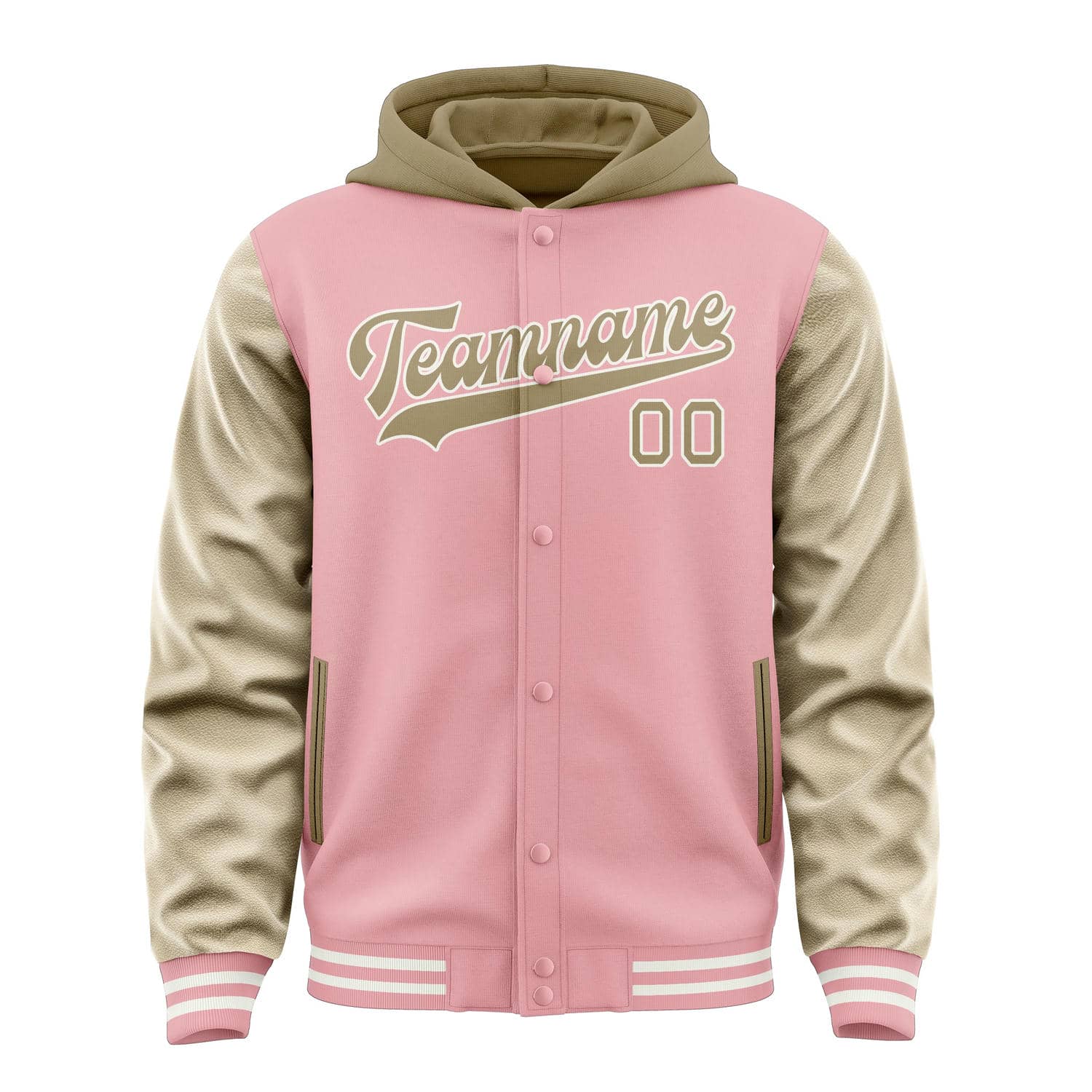 Maßgeschneidertes Rosa Hellkhaki Jacke