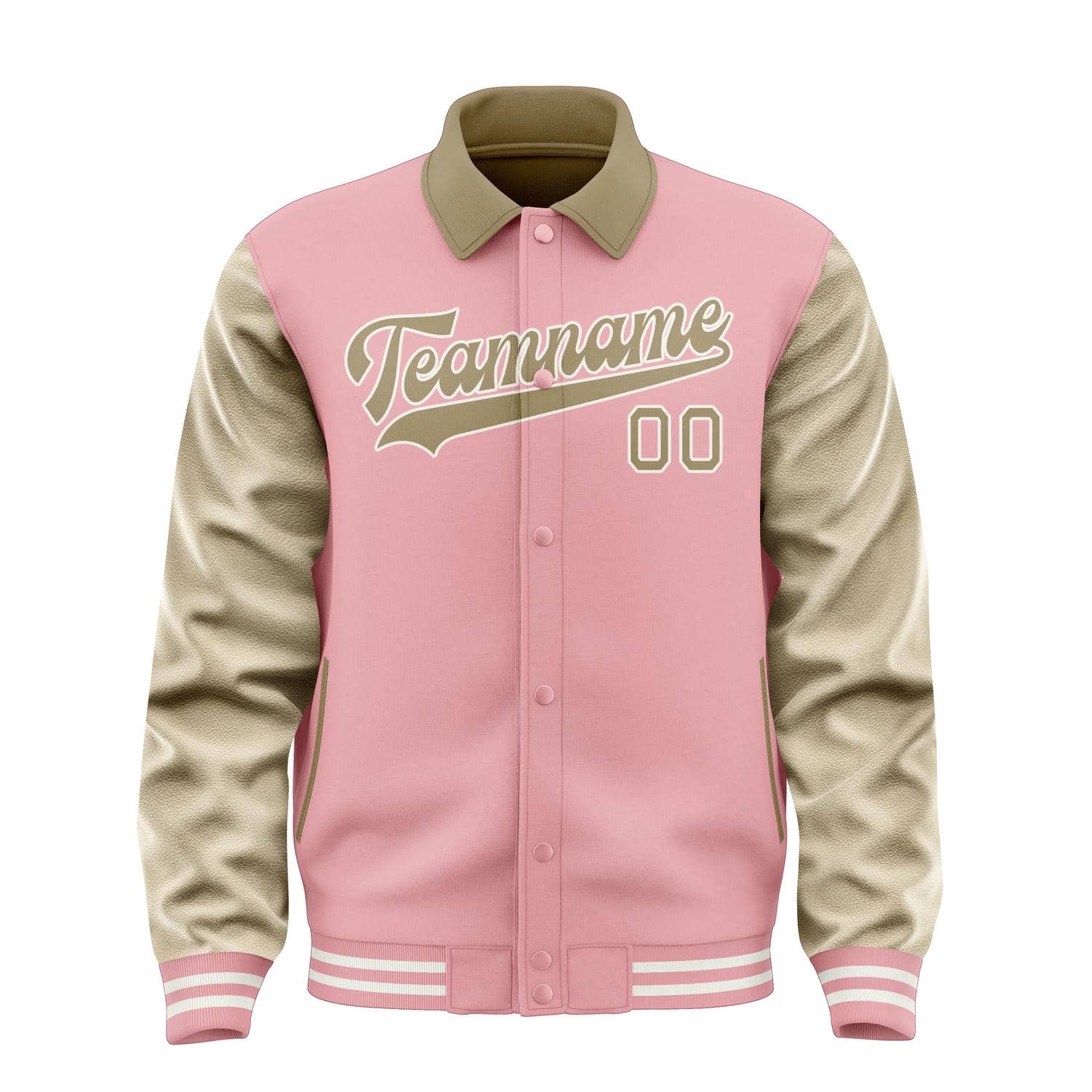 Maßgeschneidertes Rosa Hellkhaki Jacke