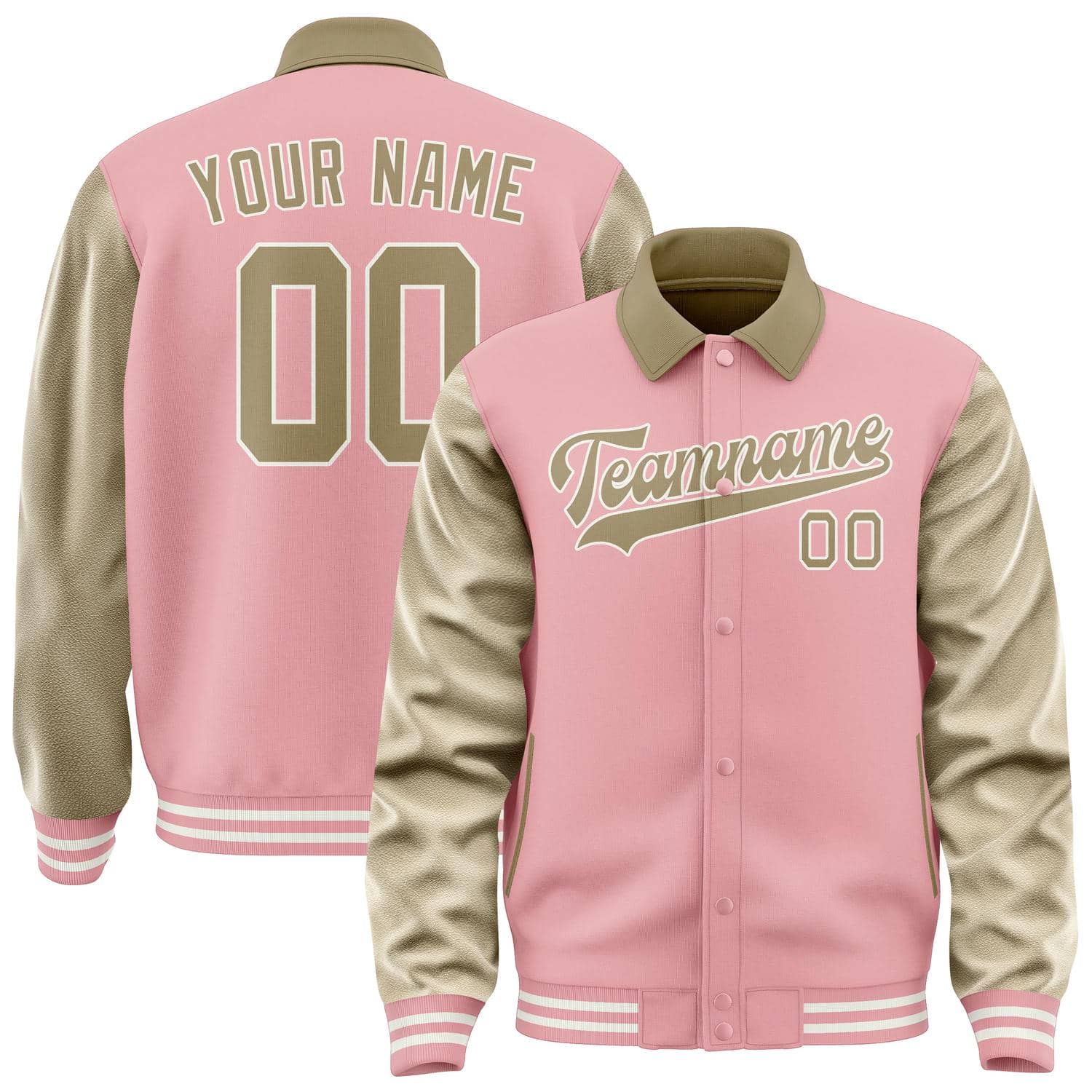 Maßgeschneidertes Rosa Hellkhaki Jacke JA212125211818252518