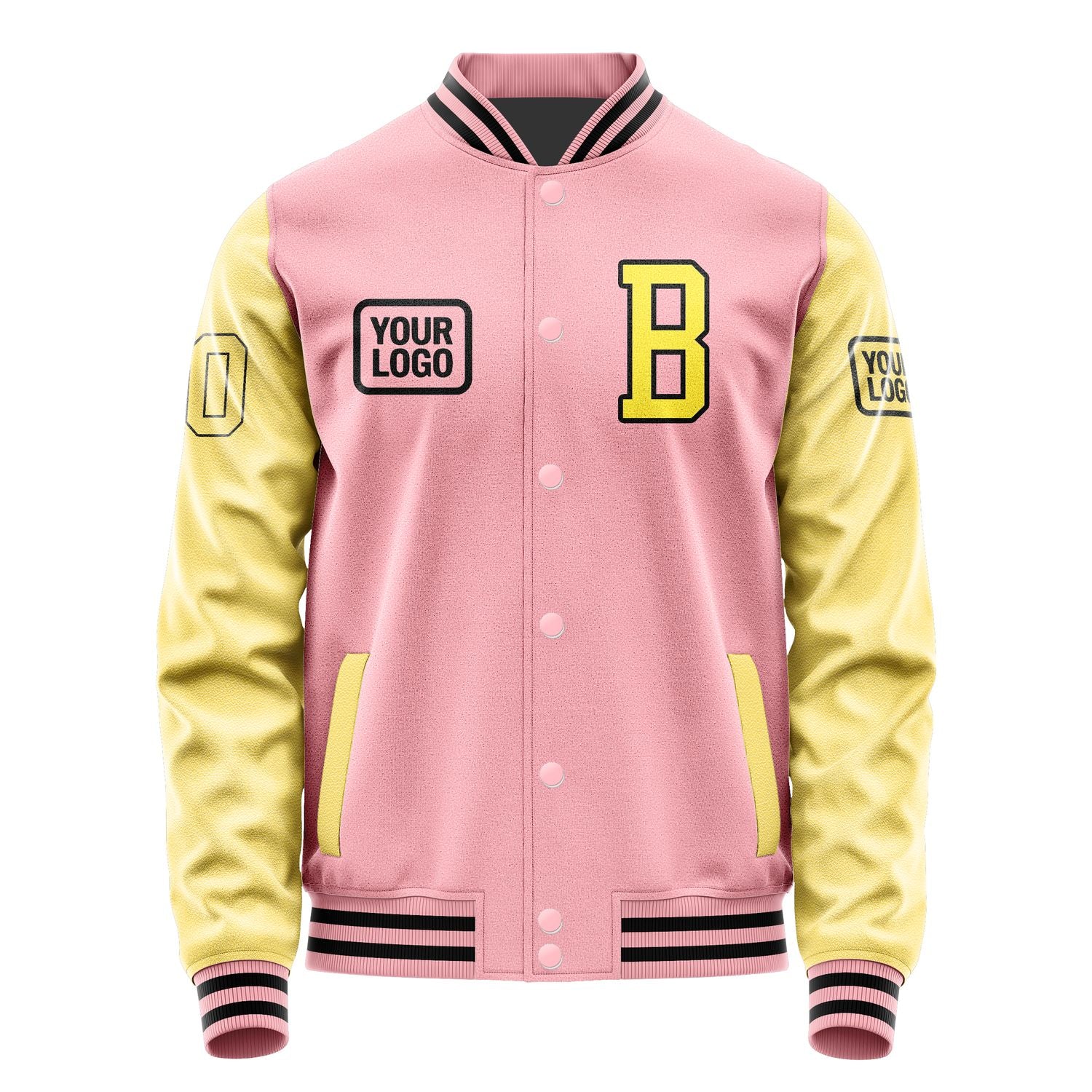 Maßgeschneidertes Rosa Blassgelb Jacke JA212126211717262617