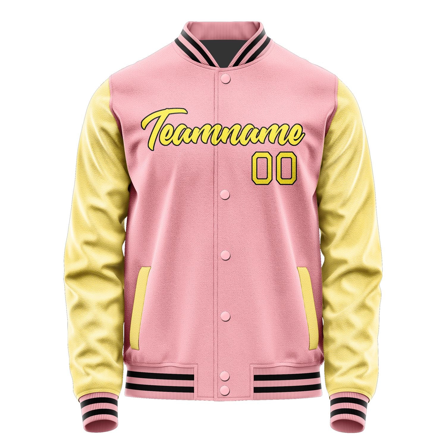 Maßgeschneidertes Rosa Blassgelb Jacke Ja2121262117B21726