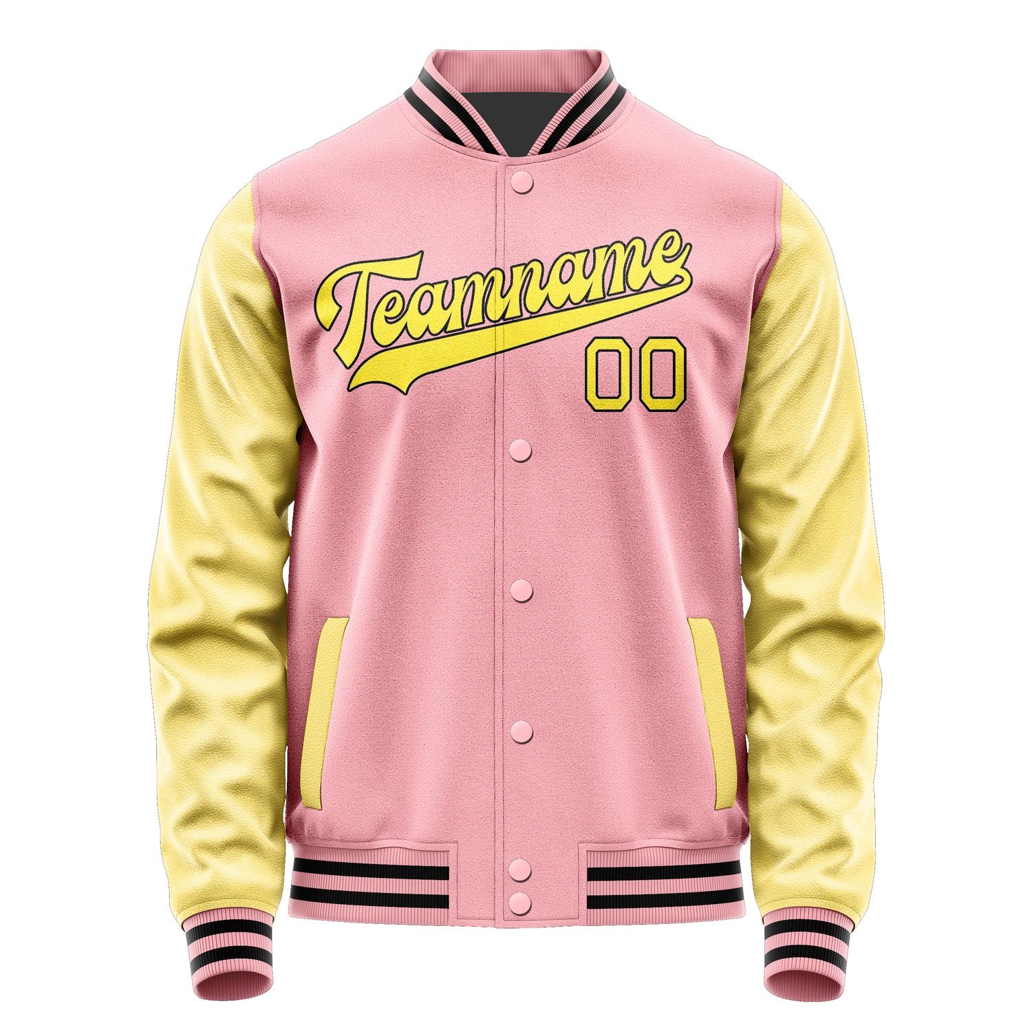 Maßgeschneidertes Rosa Blassgelb Jacke JA2121262117B31726