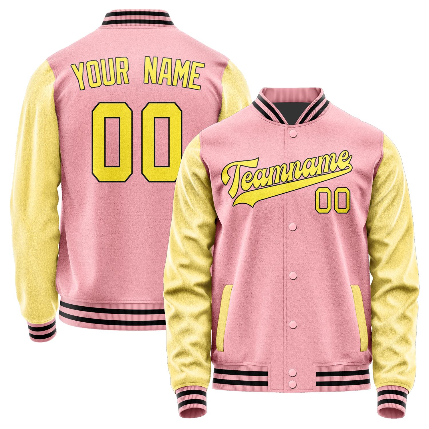 Maßgeschneidertes Rosa Blassgelb Jacke JA2121262117B31726